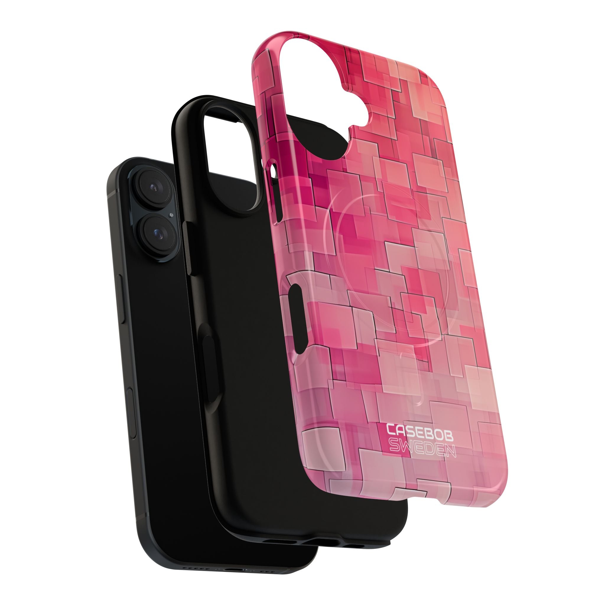 Layered Pink Geometry iPhone 16 - Tough+