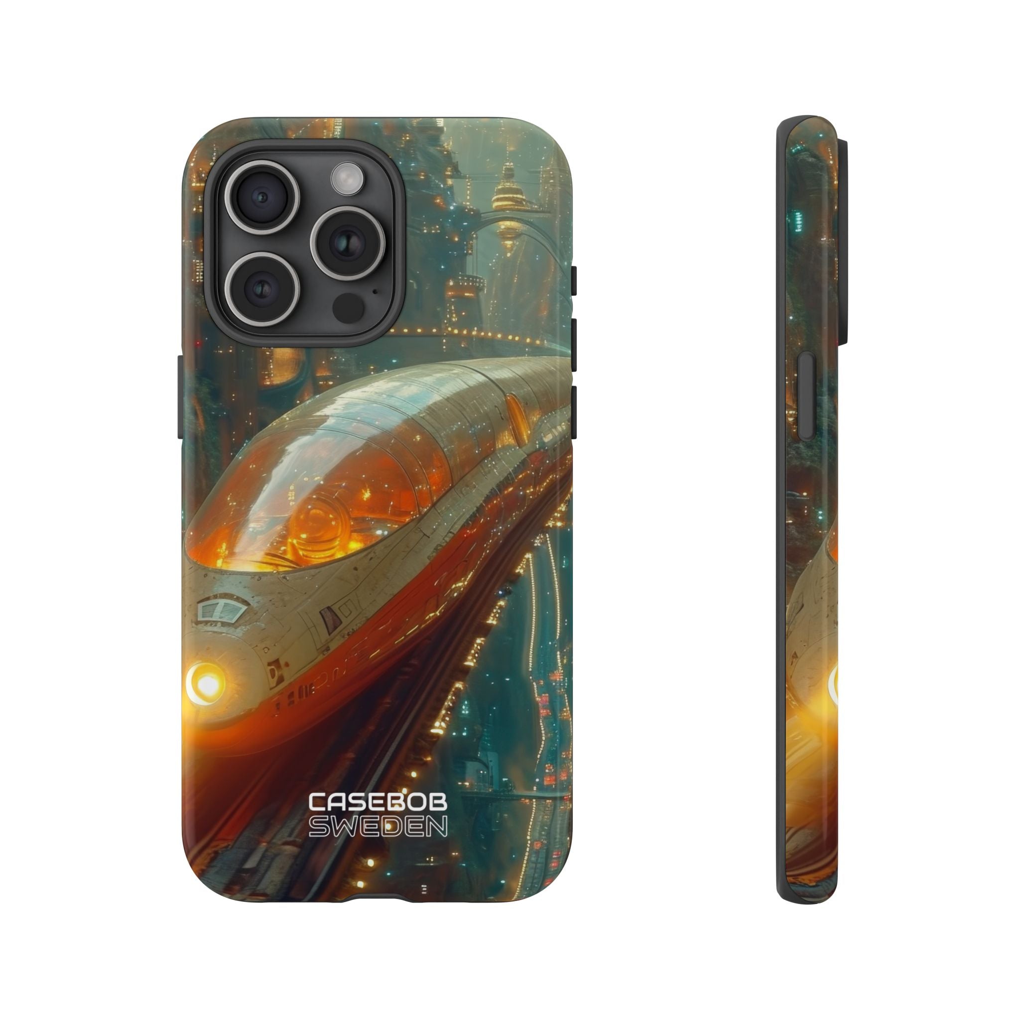 Futuristic Train Odyssey iPhone 15 - Tough