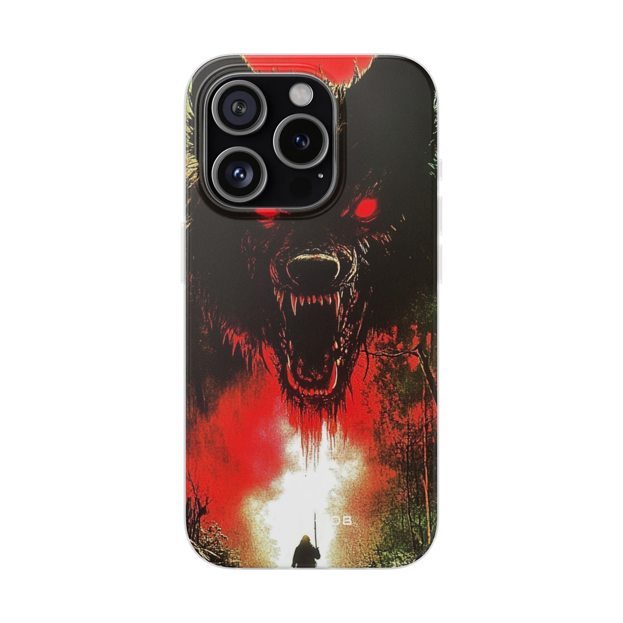 Crimson Wolf iPhone 15 Pro Case - Soft
