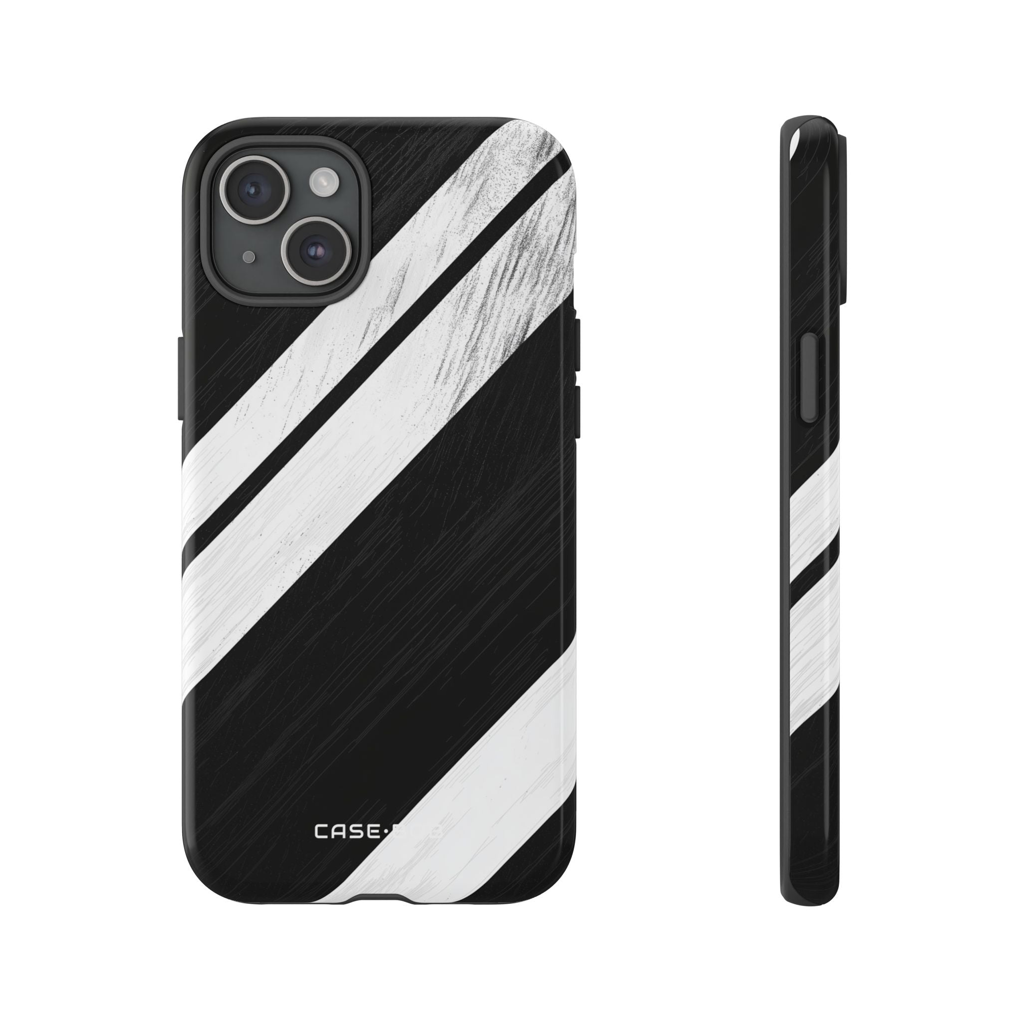 Distressed Stripe Motion iPhone 15 Plus Case - Tough