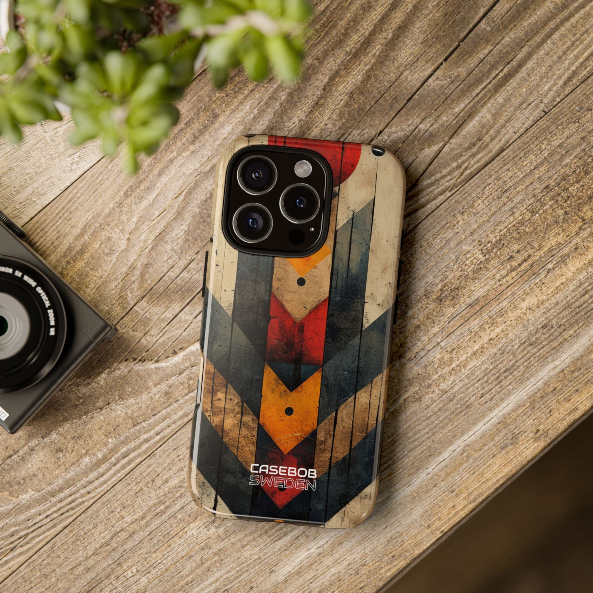 Geometric Fire Rise iPhone 16 - Tough