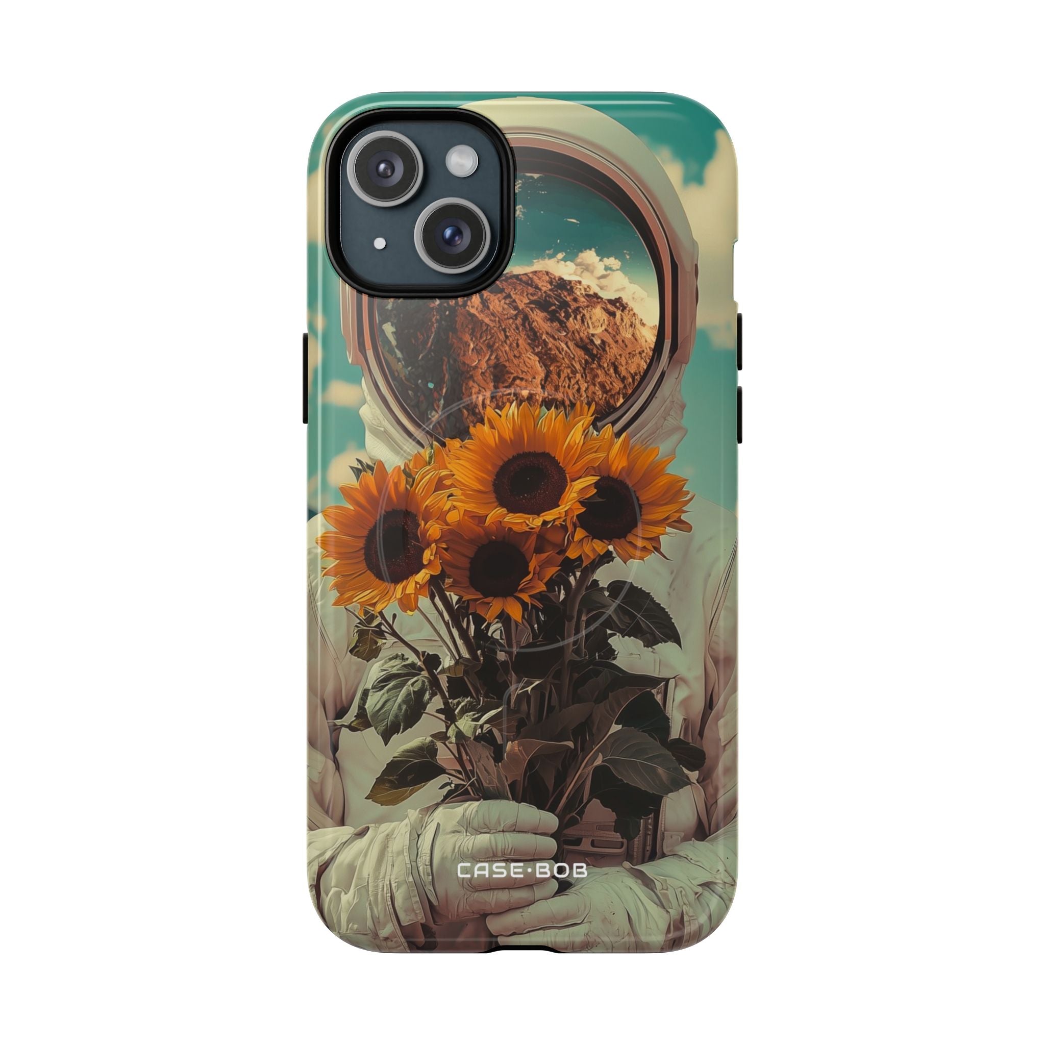 Sunflower Astronaut iPhone 15 Plus Case - Tough+