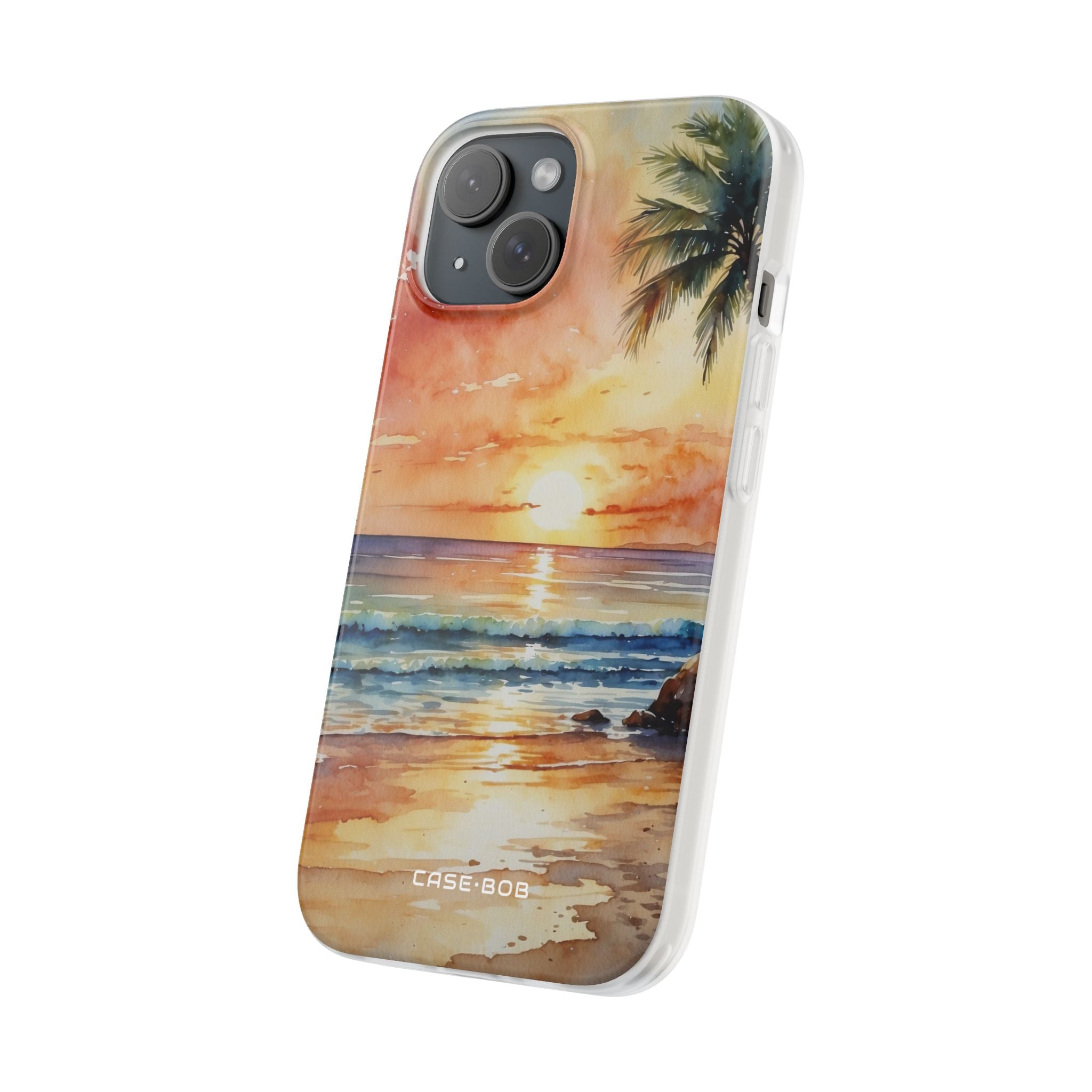 Sunset Palm iPhone 15 Case - Soft
