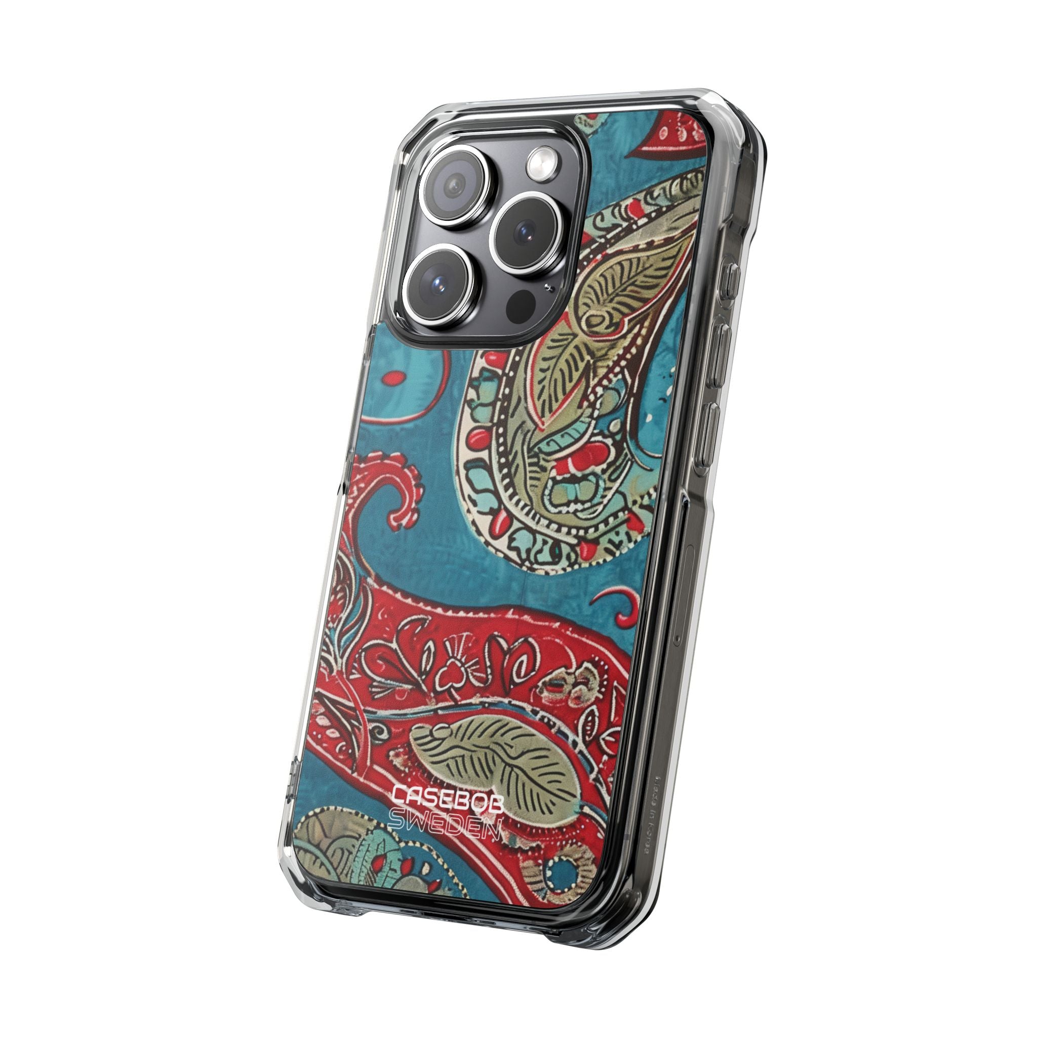 Paisley Floral Fusion iPhone 15 - Impact Clear+