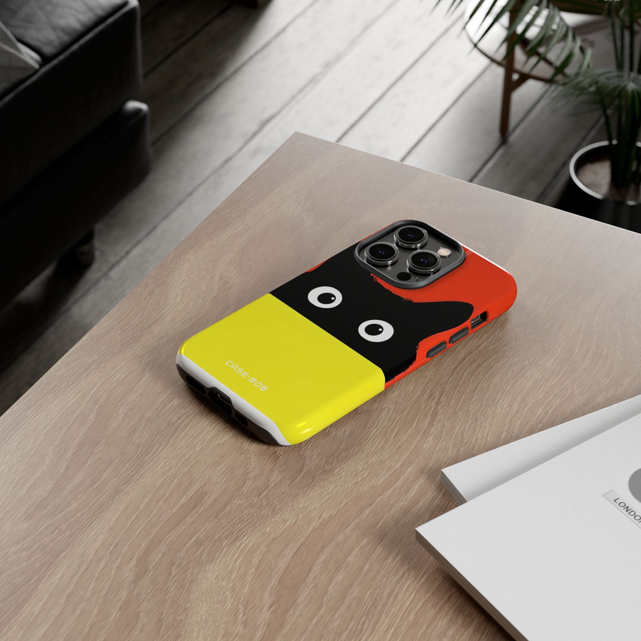 Peekaboo Cat Crimson iPhone 14 Pro Case - Tough