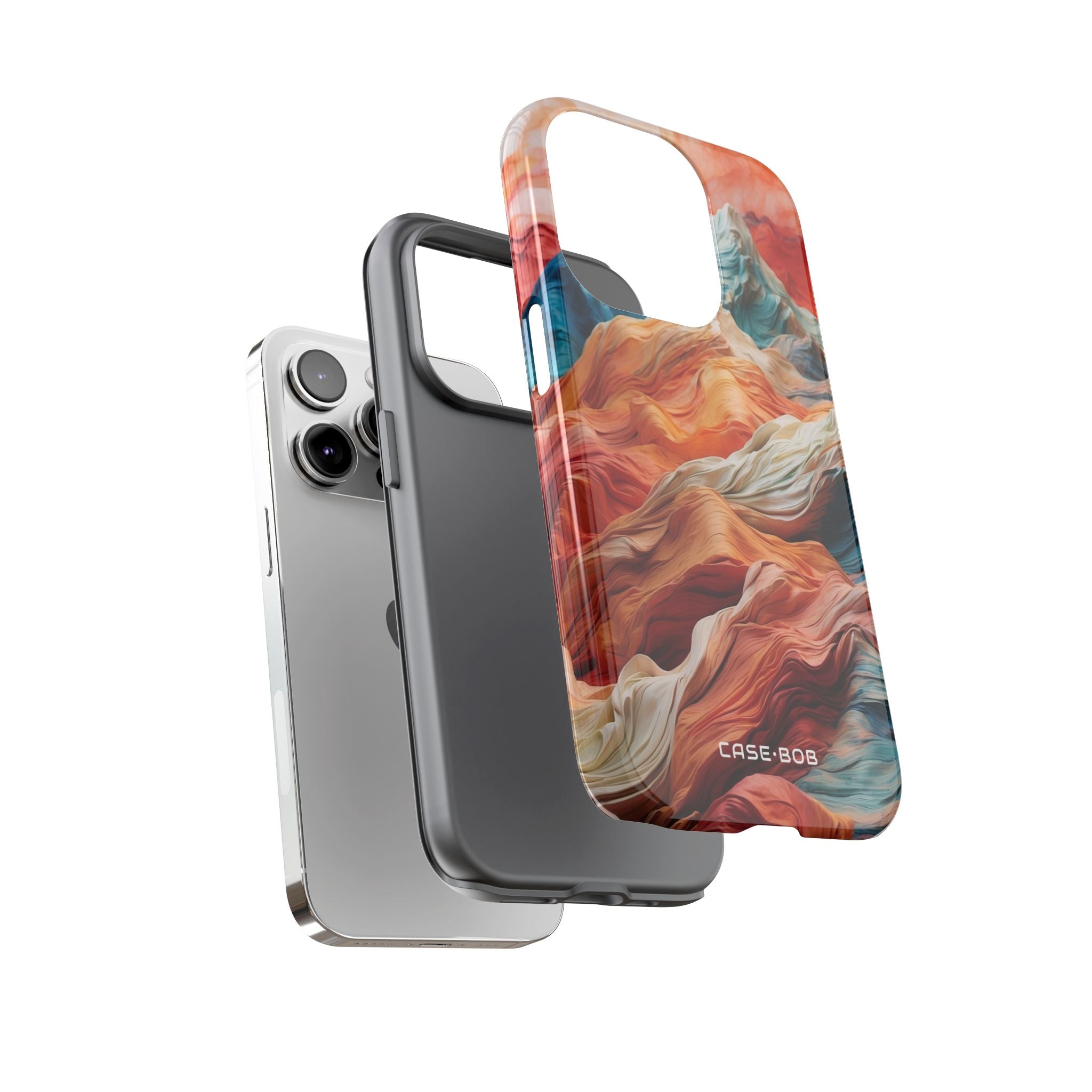 Fabric Peaks Cream iPhone 14 Pro Case - Tough