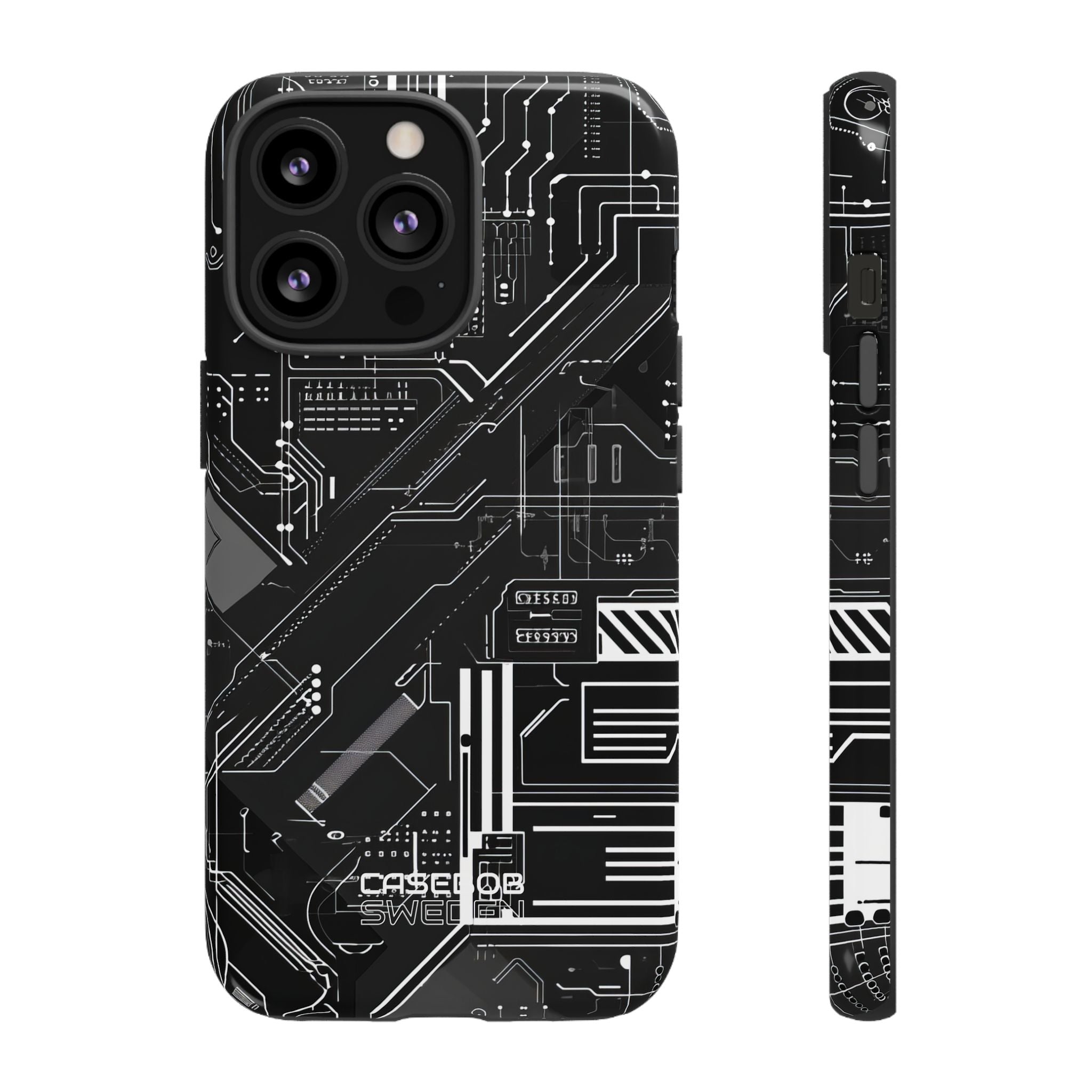 Futuristic Circuit Grid iPhone 13 - Tough