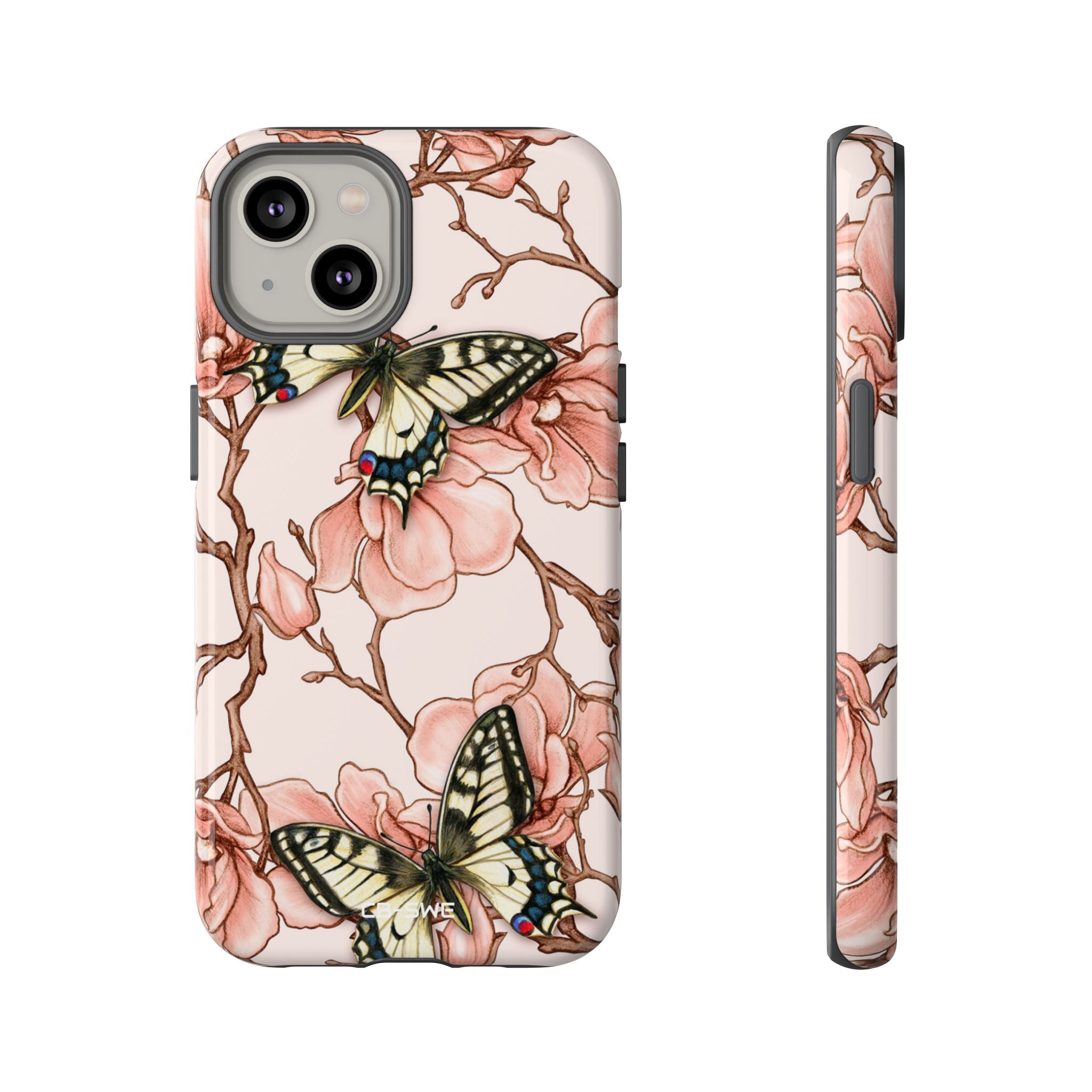 Butterflies and Magnolias Harmony - iPhone Case
