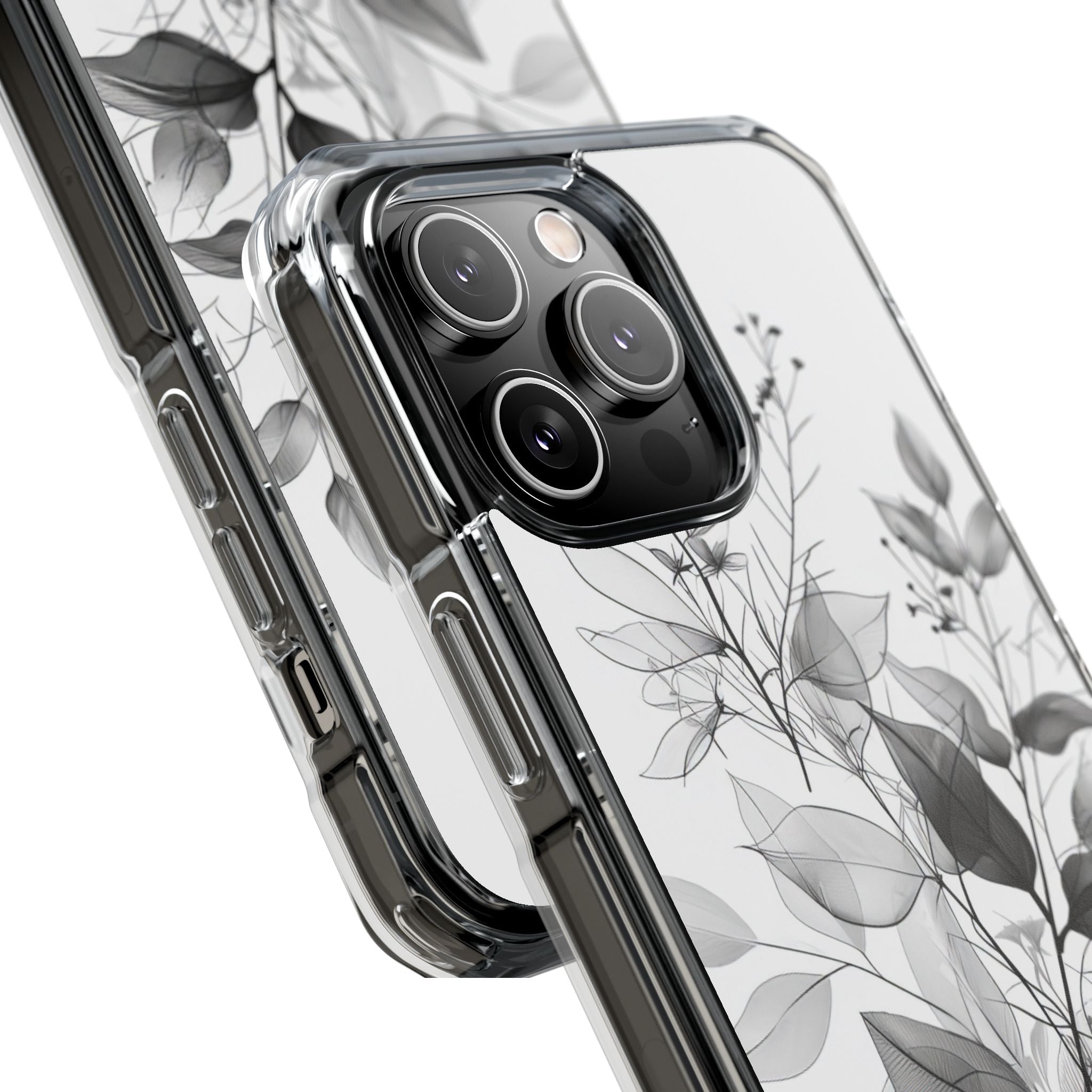 Veined Leaves Gray iPhone 14 Pro Max Case - Impact
