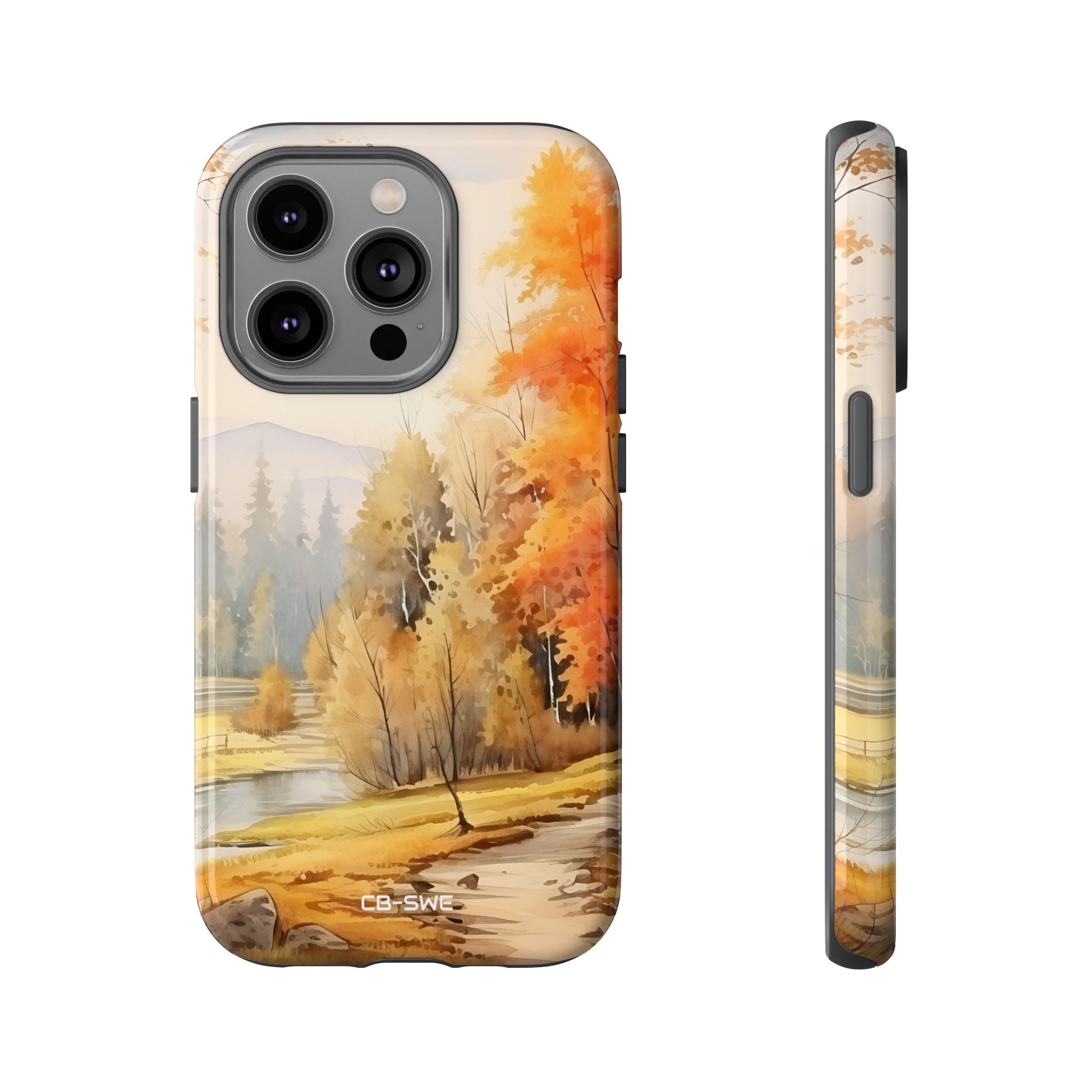 Golden Leaves Drift - iPhone Case