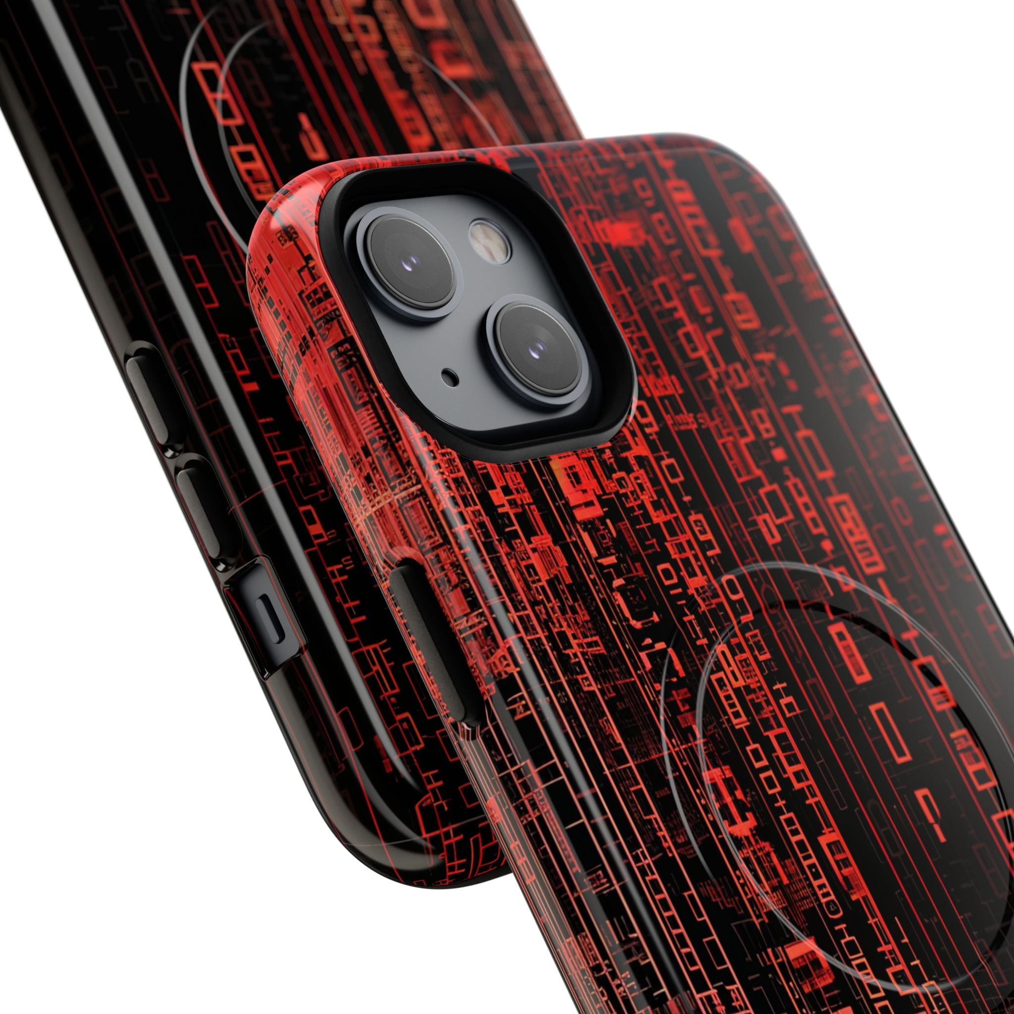 Crimson Glyphs iPhone 14 Plus Case - Tough+