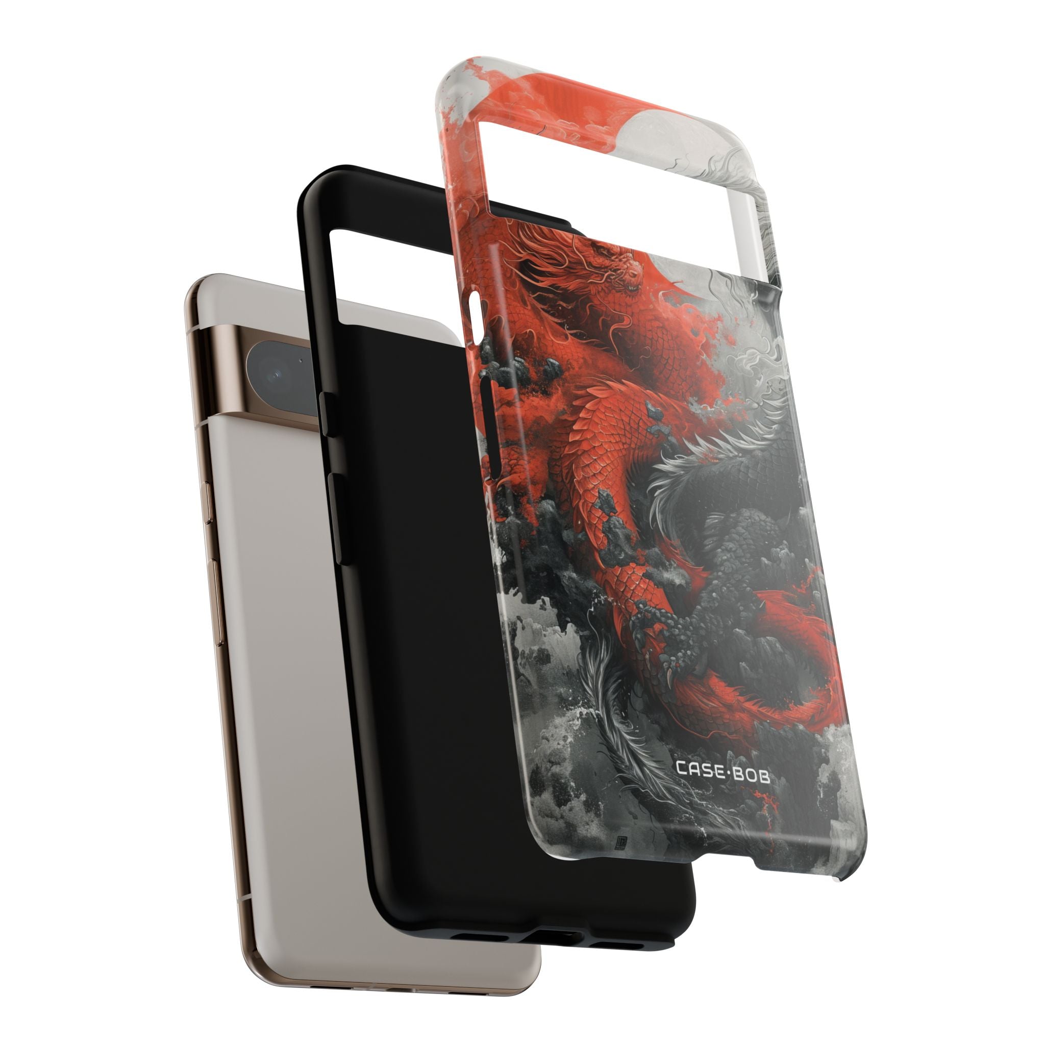 Twin Dragons Crimson Google Pixel 8 Pro Case - Tough