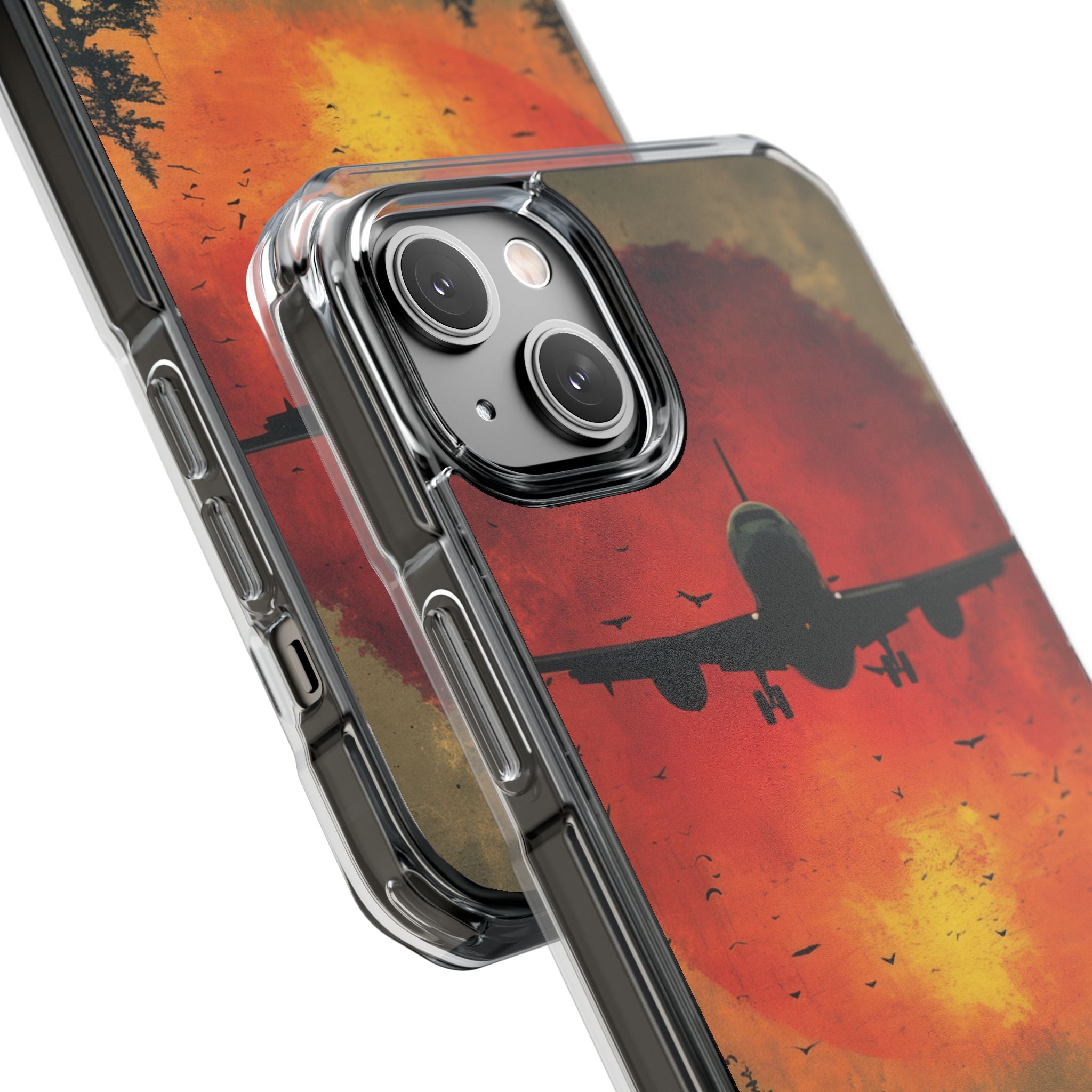 Crimson Sky Flight iPhone 14 - Impact Clear+