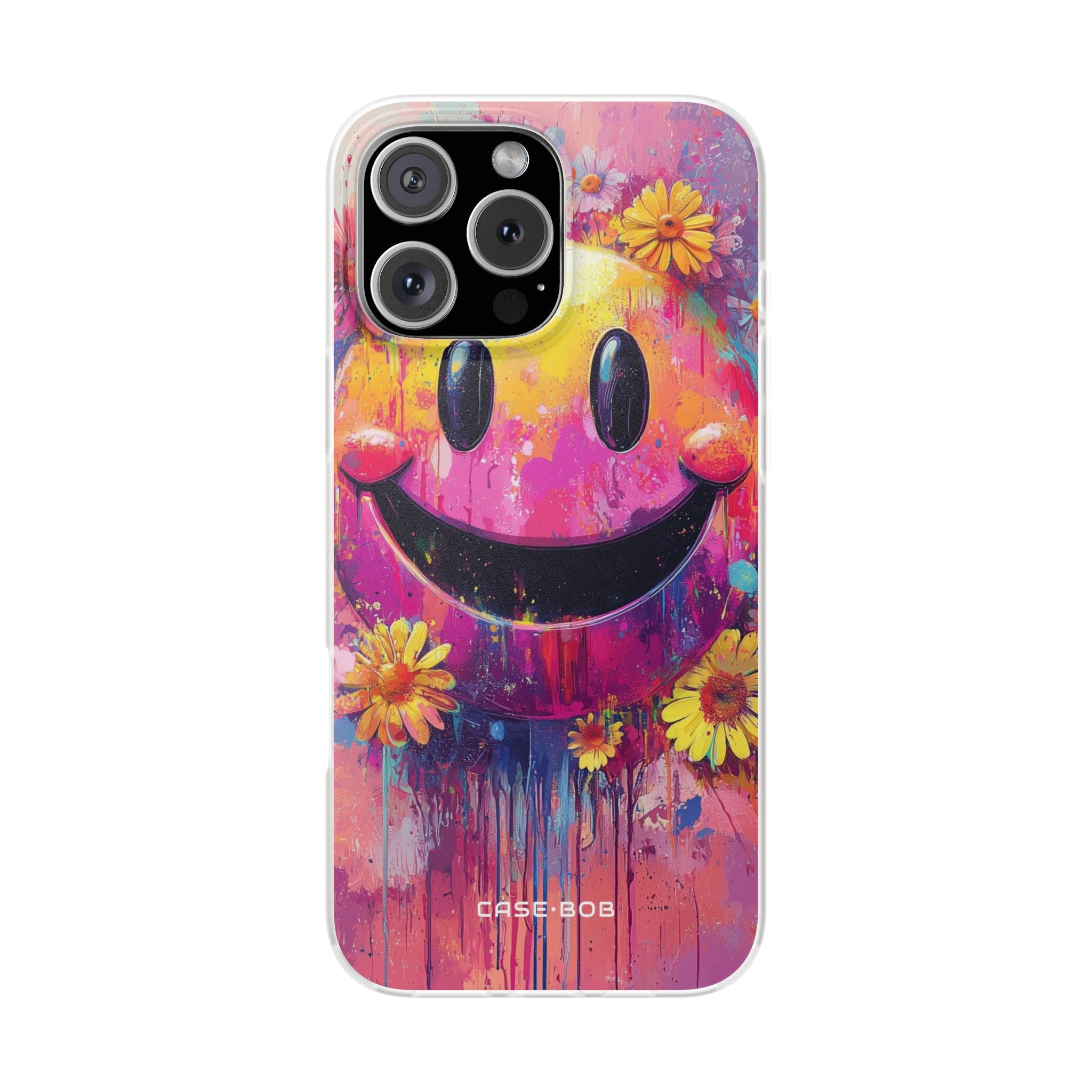 Smiley Bloom iPhone 16 Pro Max Case - Soft