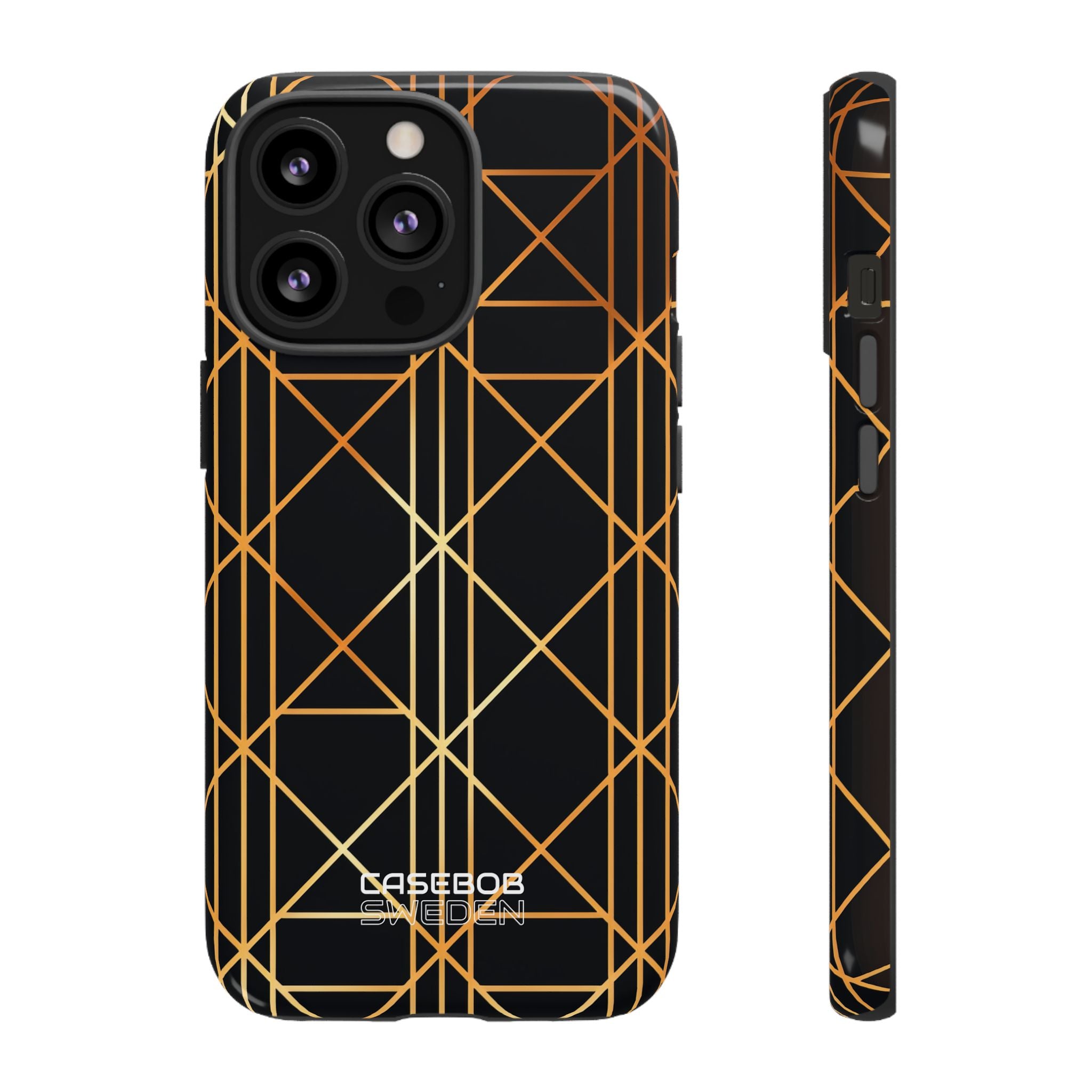 Golden Geometric Elegance iPhone 13 - Tough
