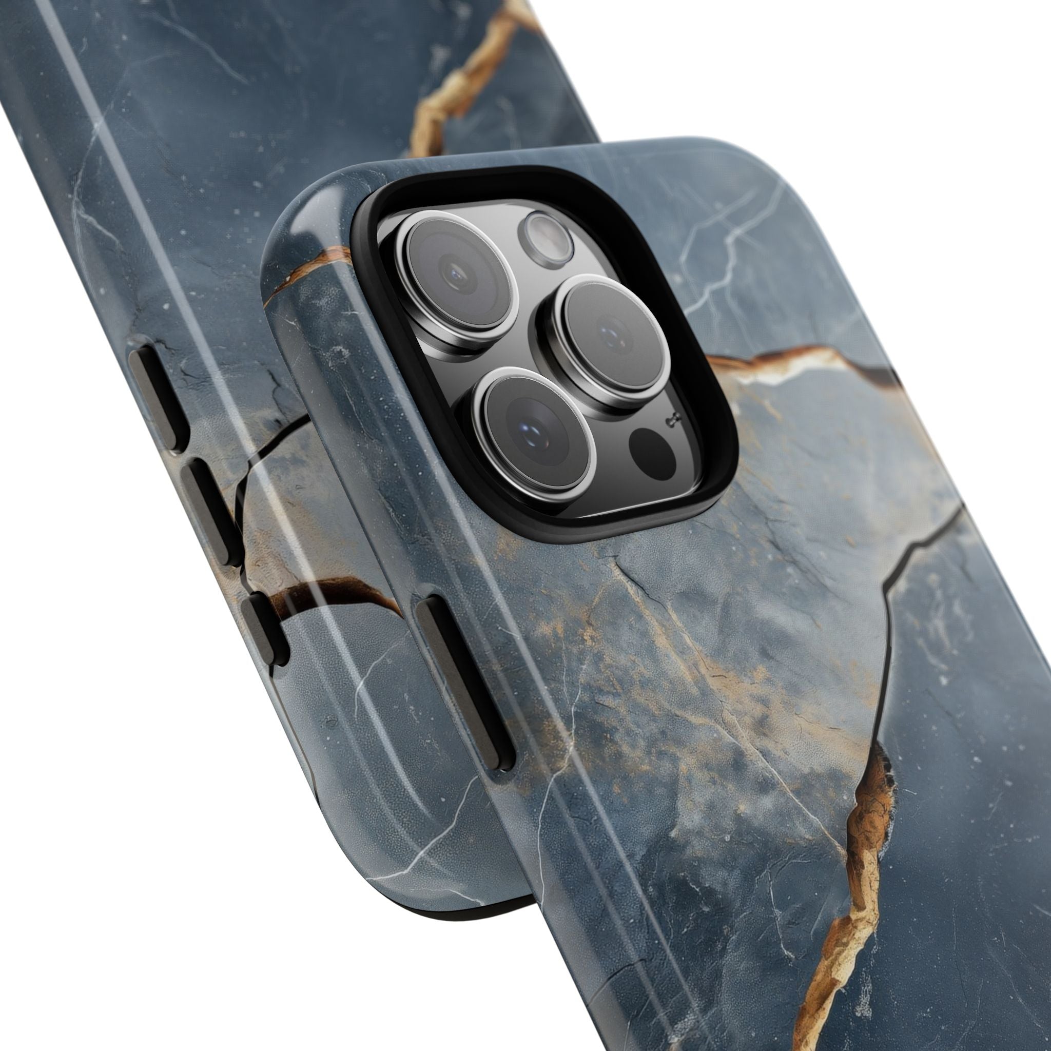 Jagged Vein Navy iPhone 16 Pro Max Case - Tough