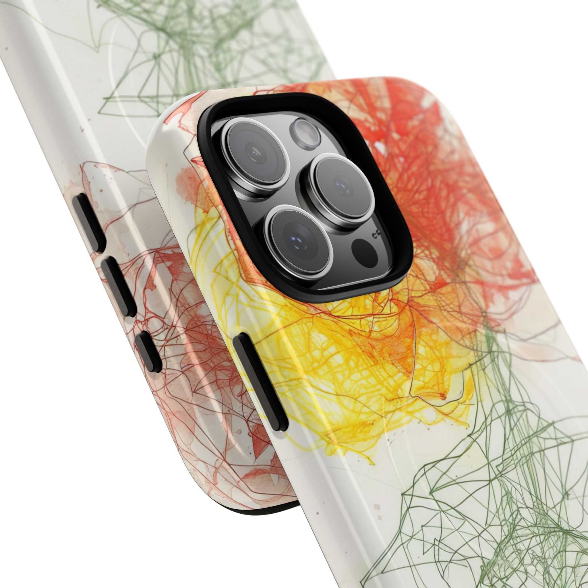 Fiery Blossom Tangle iPhone 16 - Tough+
