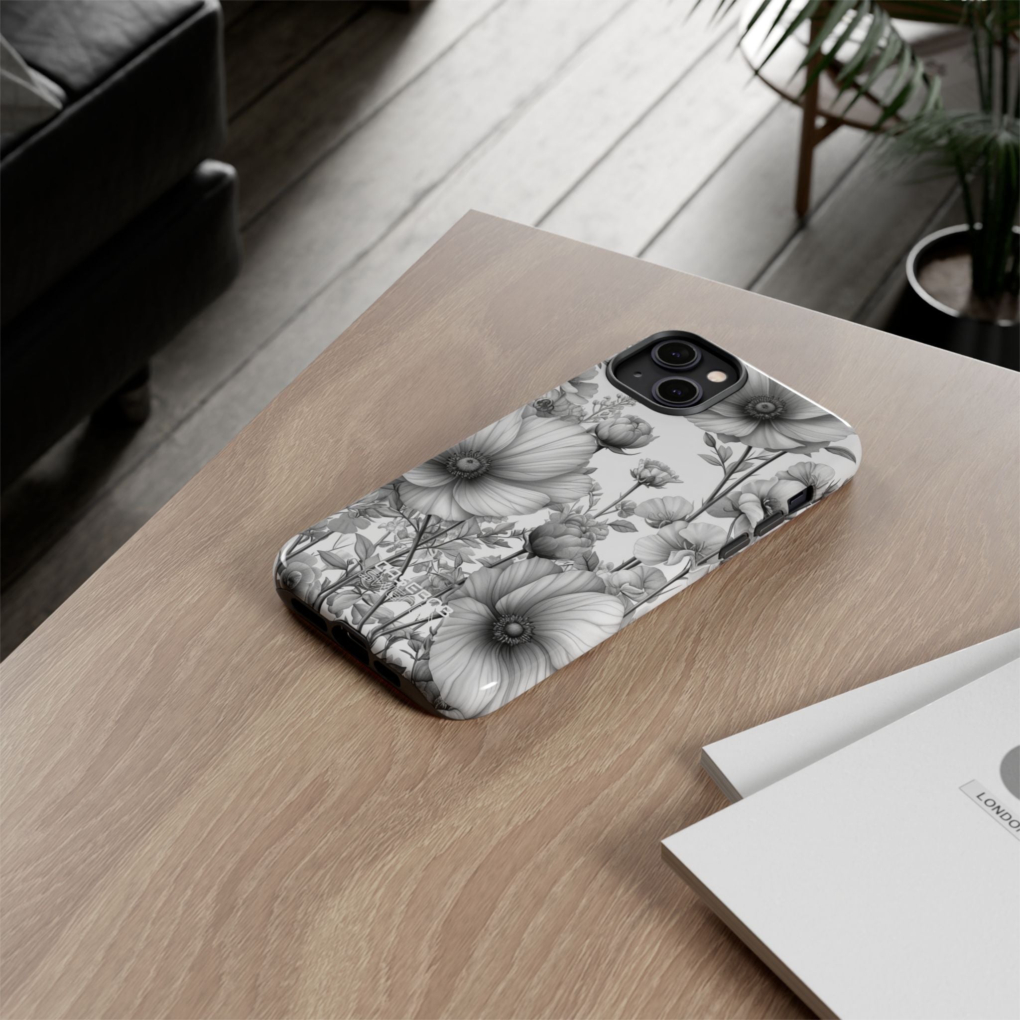 Vintage Floral Etching iPhone 14 - Tough