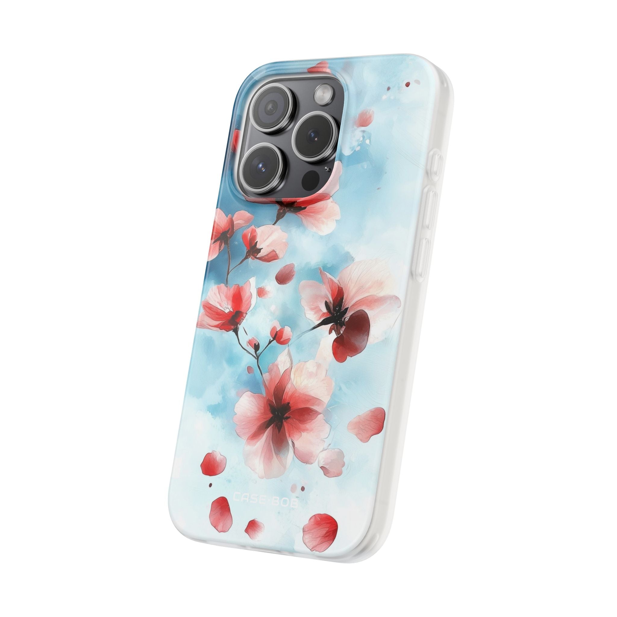 Pink Blossom Drift iPhone 15 Pro Case - Soft