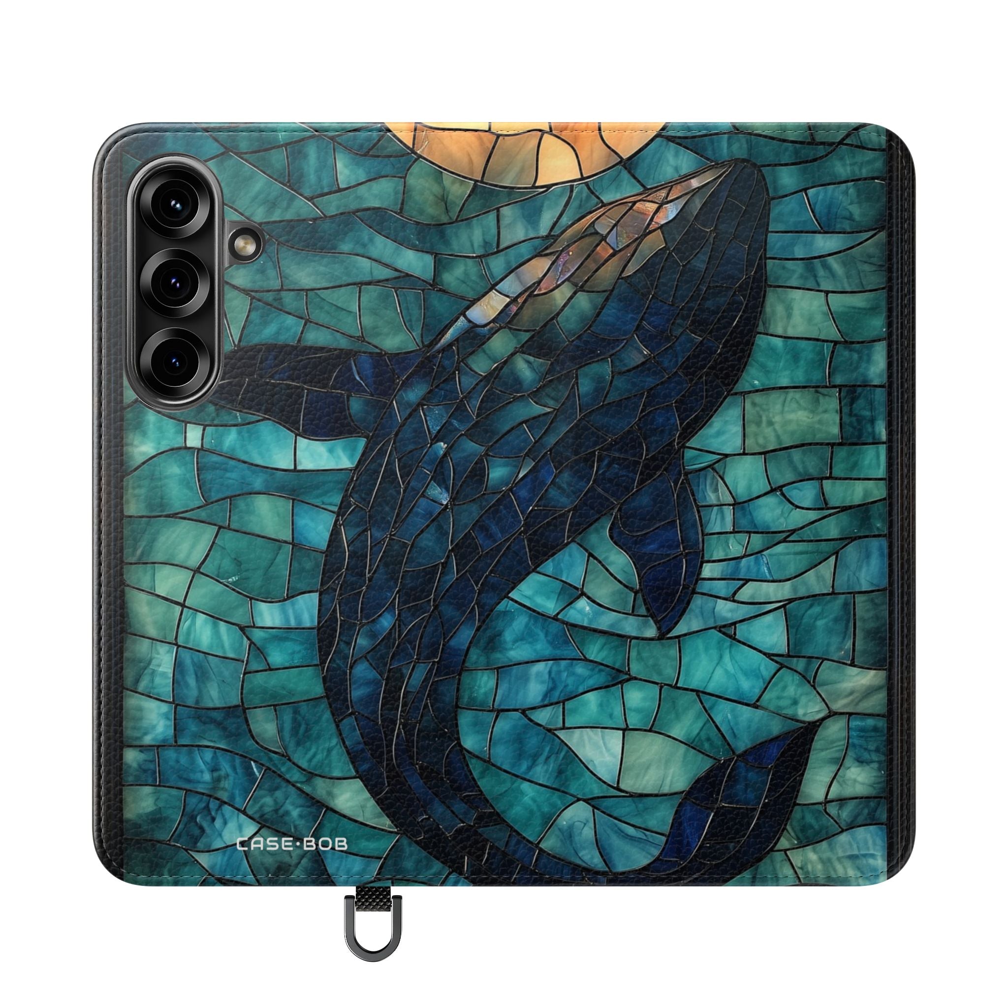 Blue Whale Mosaic - Samsung S25 Case - Wallet