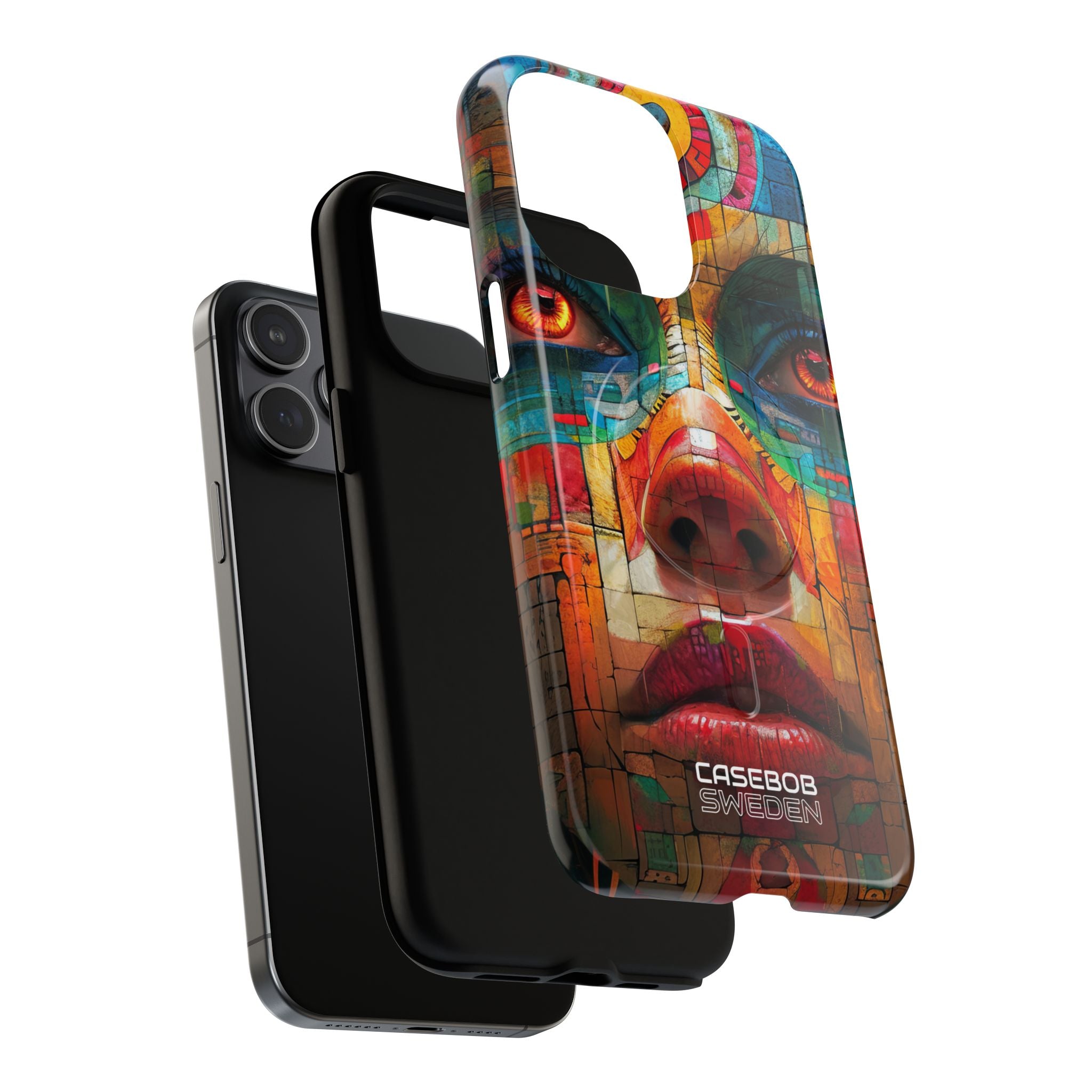 Ritratto Fiamma Geometrica iPhone 15 - Tough+