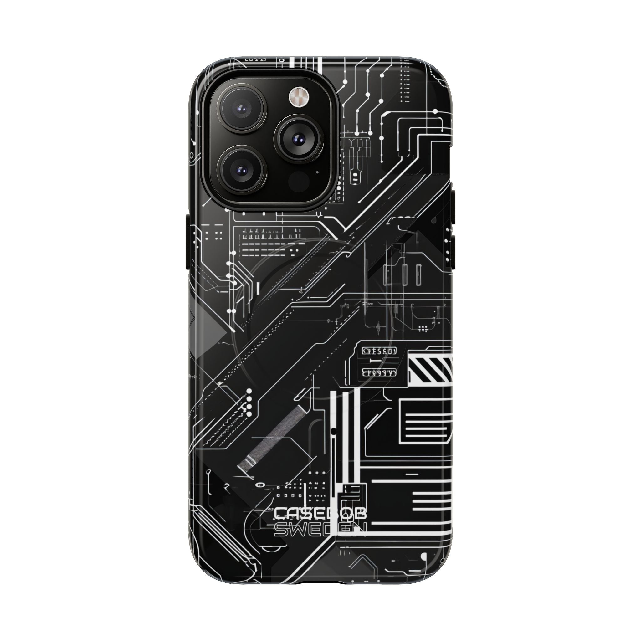 Futuristic Circuit Grid iPhone 14 - Tough+