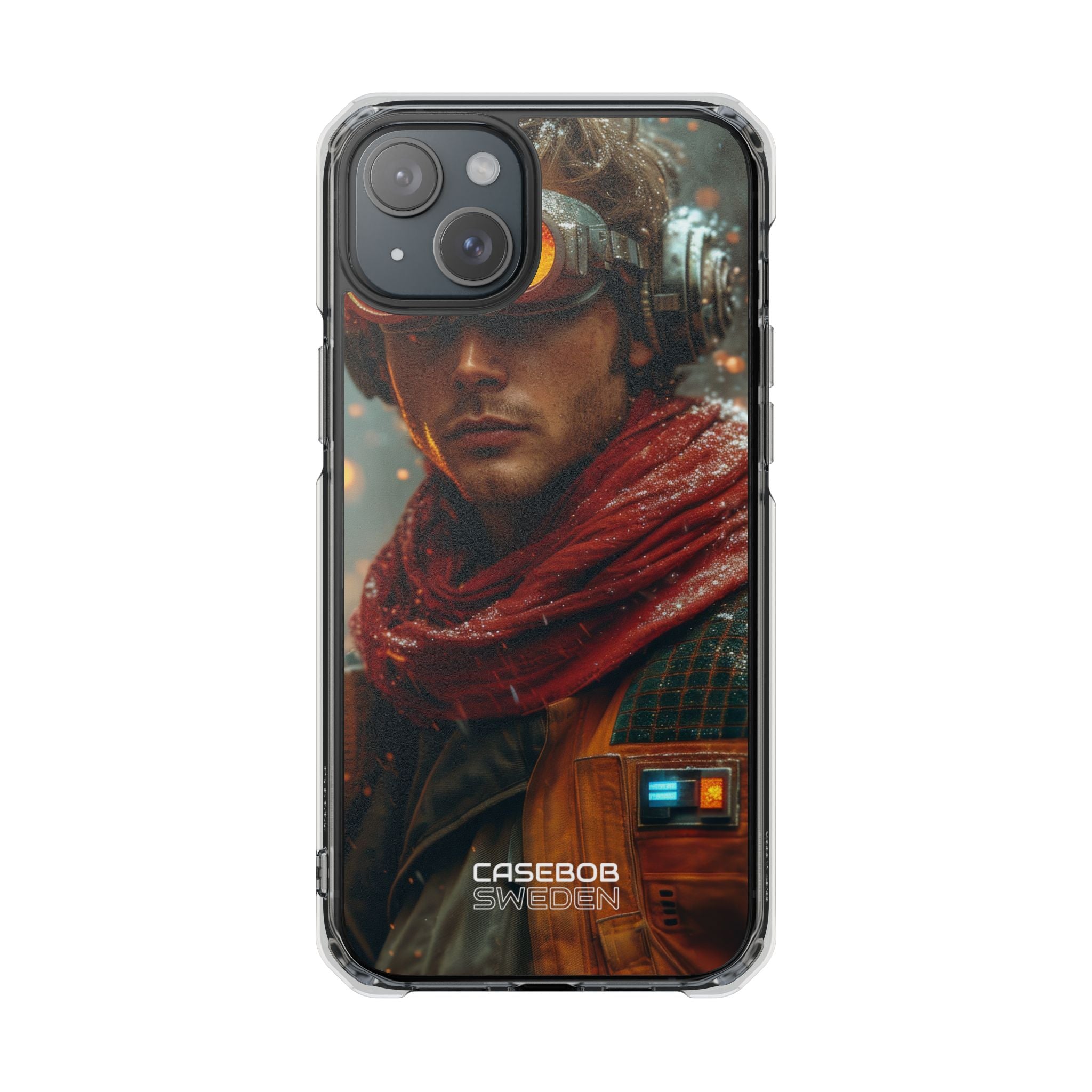 Futuristic Steampunk Explorer iPhone 15 - Impact Clear+