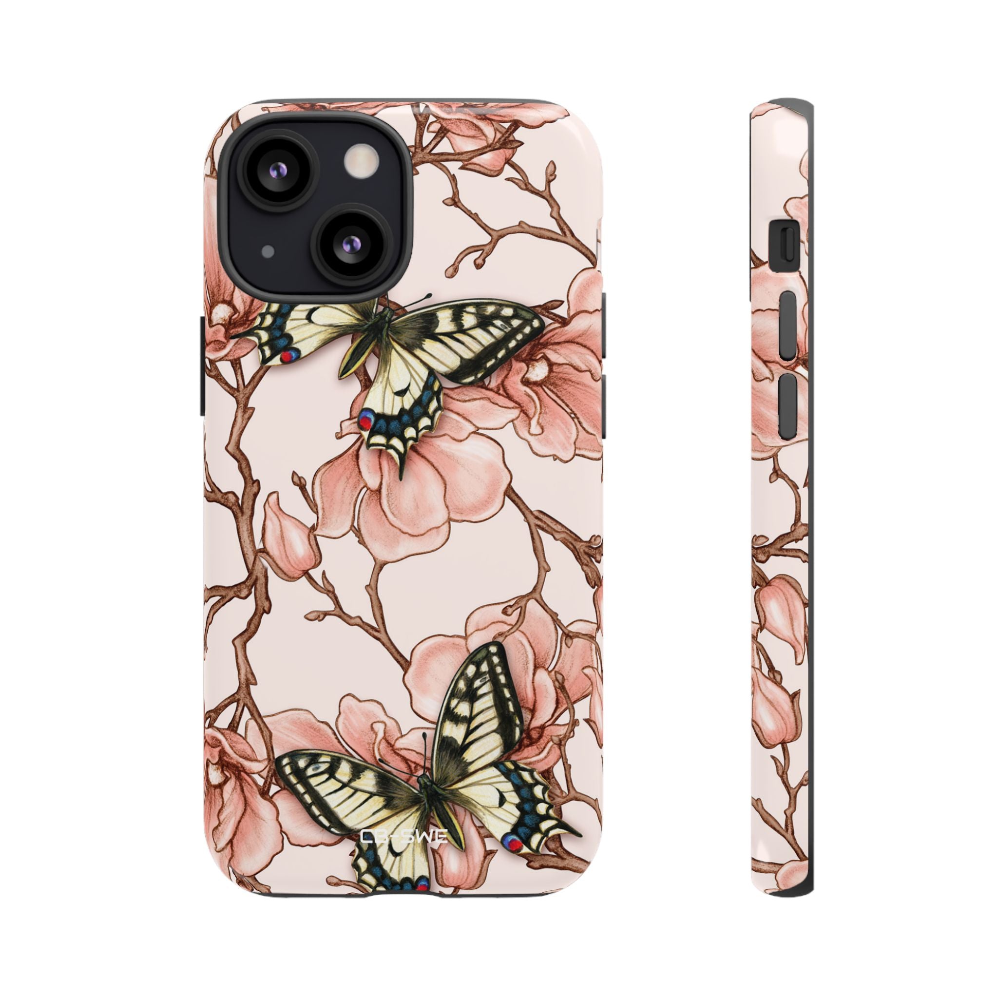 Butterflies and Magnolias Harmony - iPhone Case