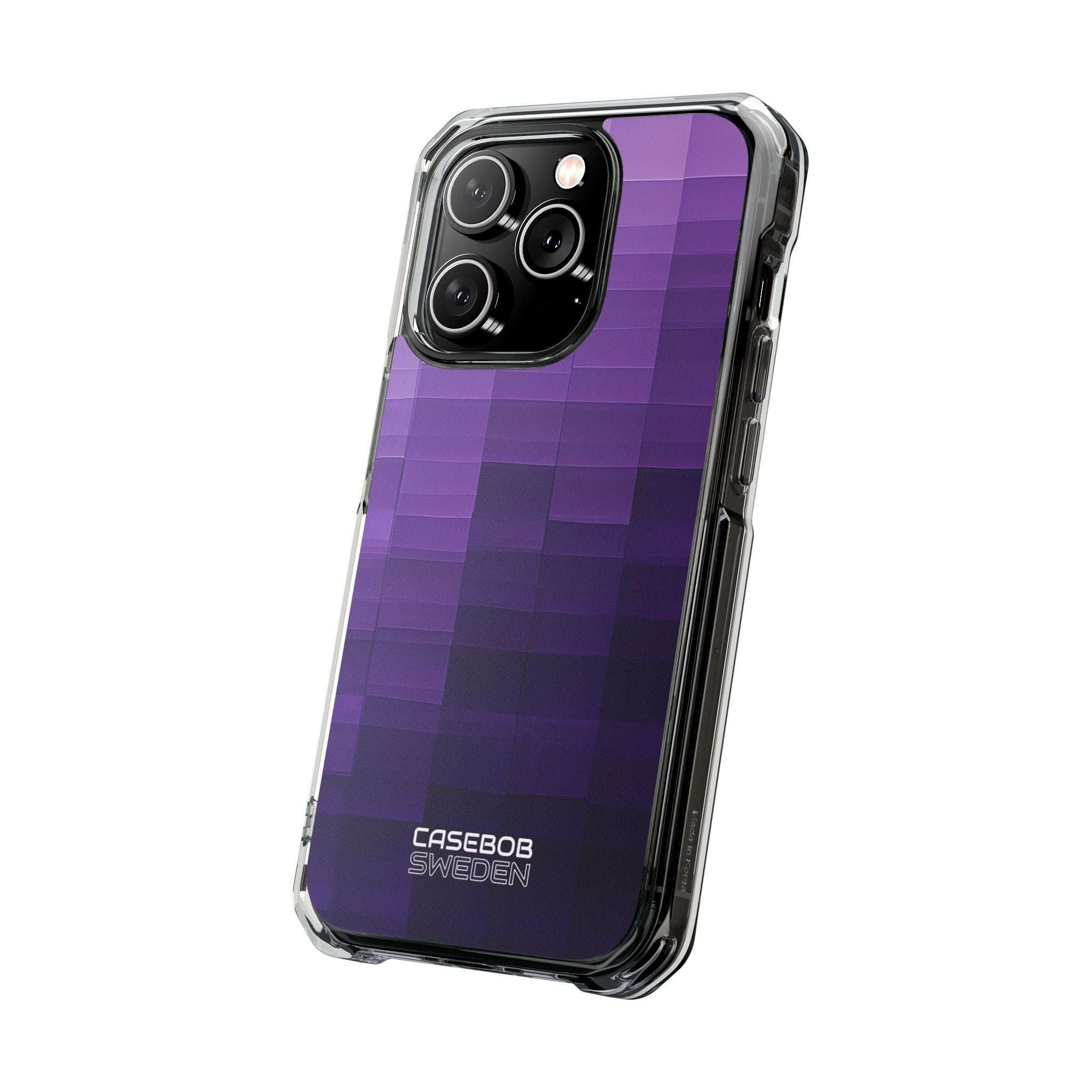Purple Horizon Grid iPhone 14 - Impact Clear+