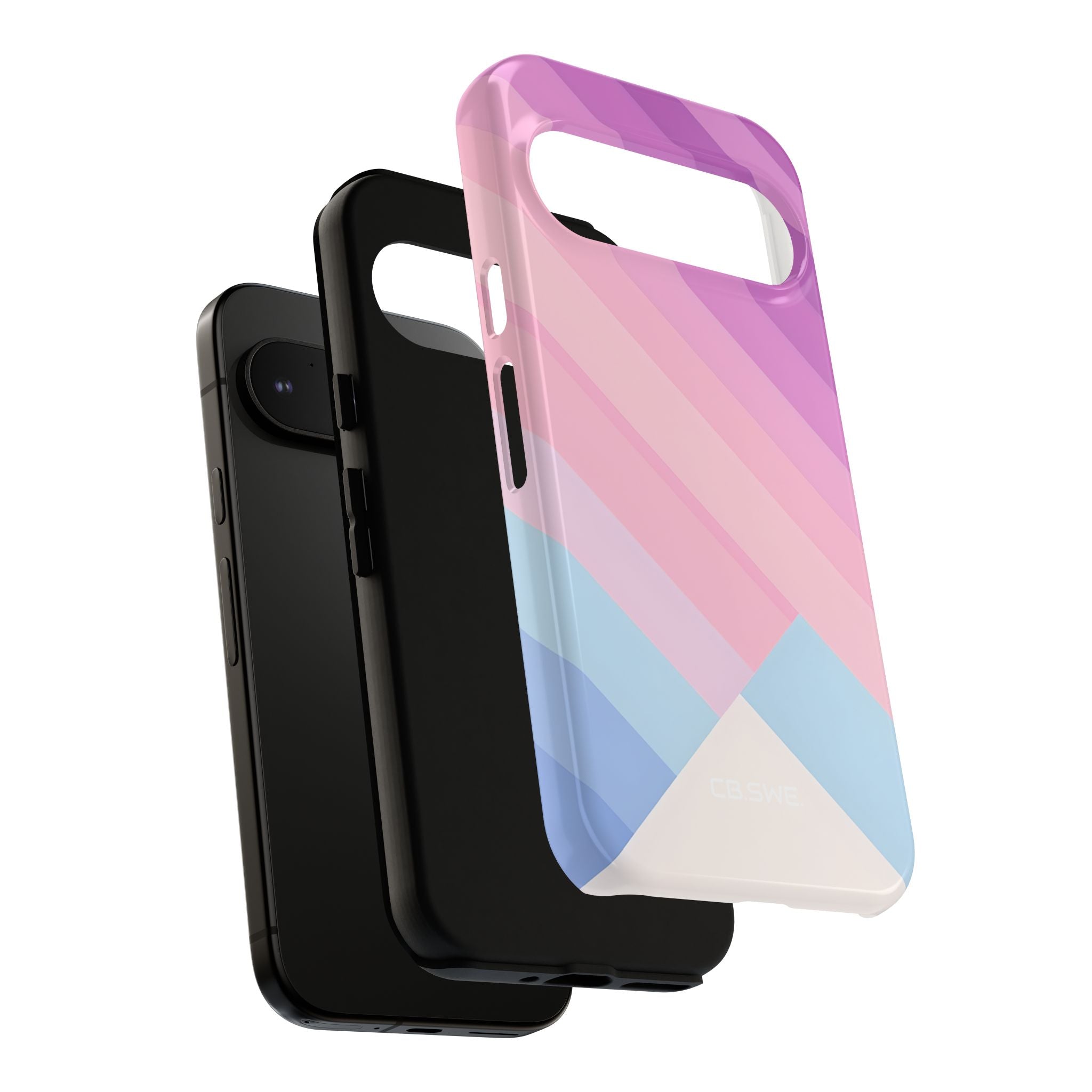 Pink Blue Gradient Layers Google Pixel 9 - Tough