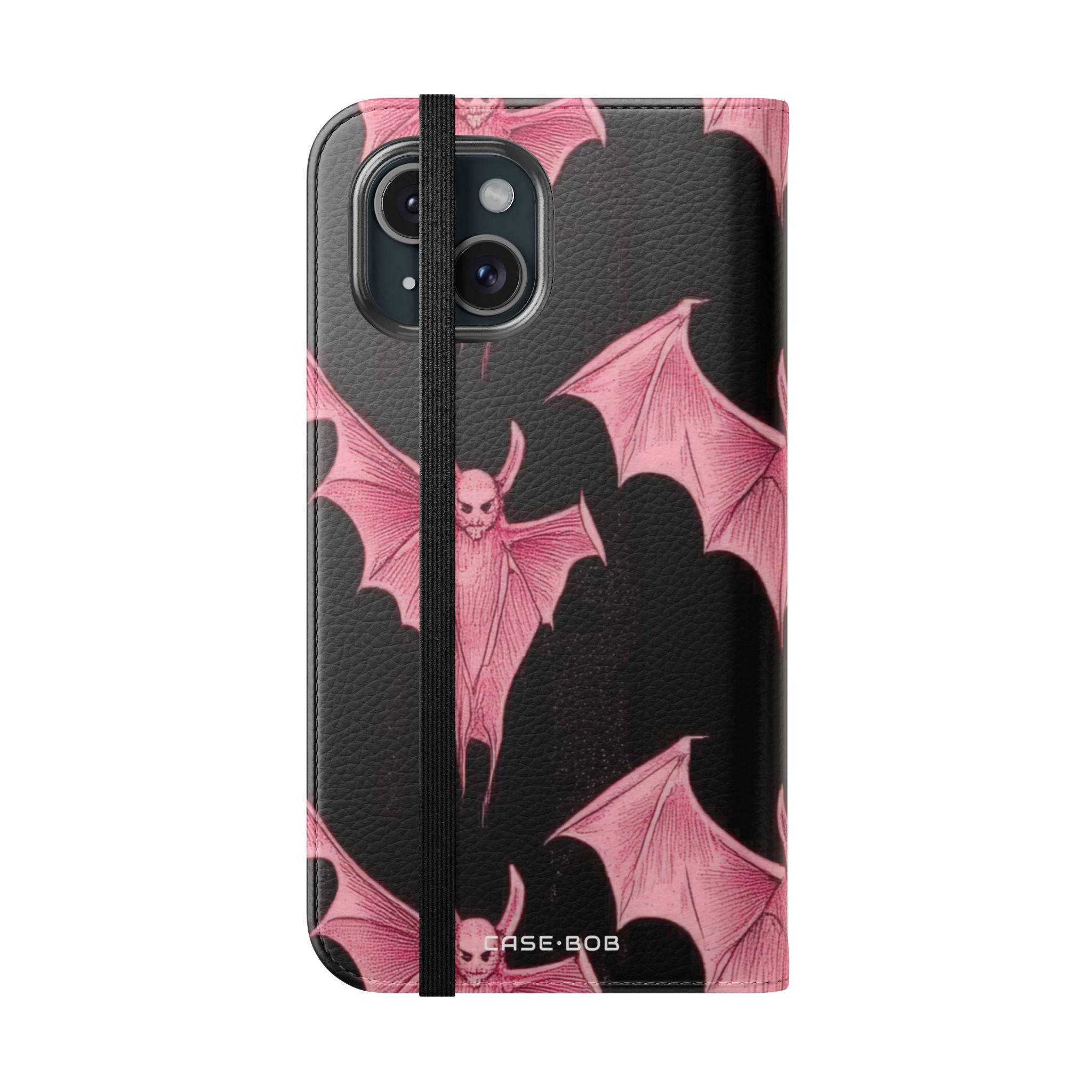 Pink Batwave - iPhone 15 Case - Wallet