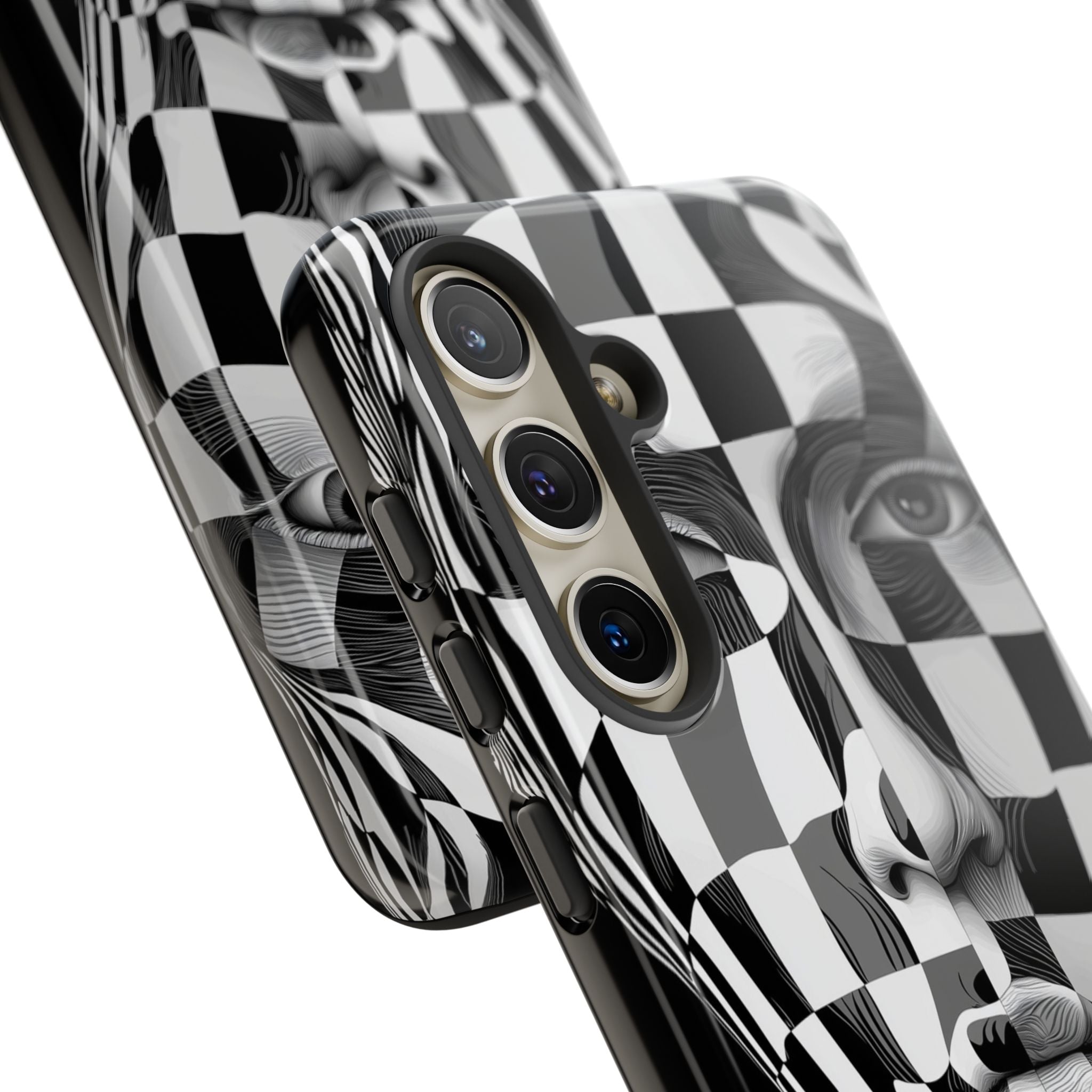 Checkered Face Samsung S24 Case - Tough