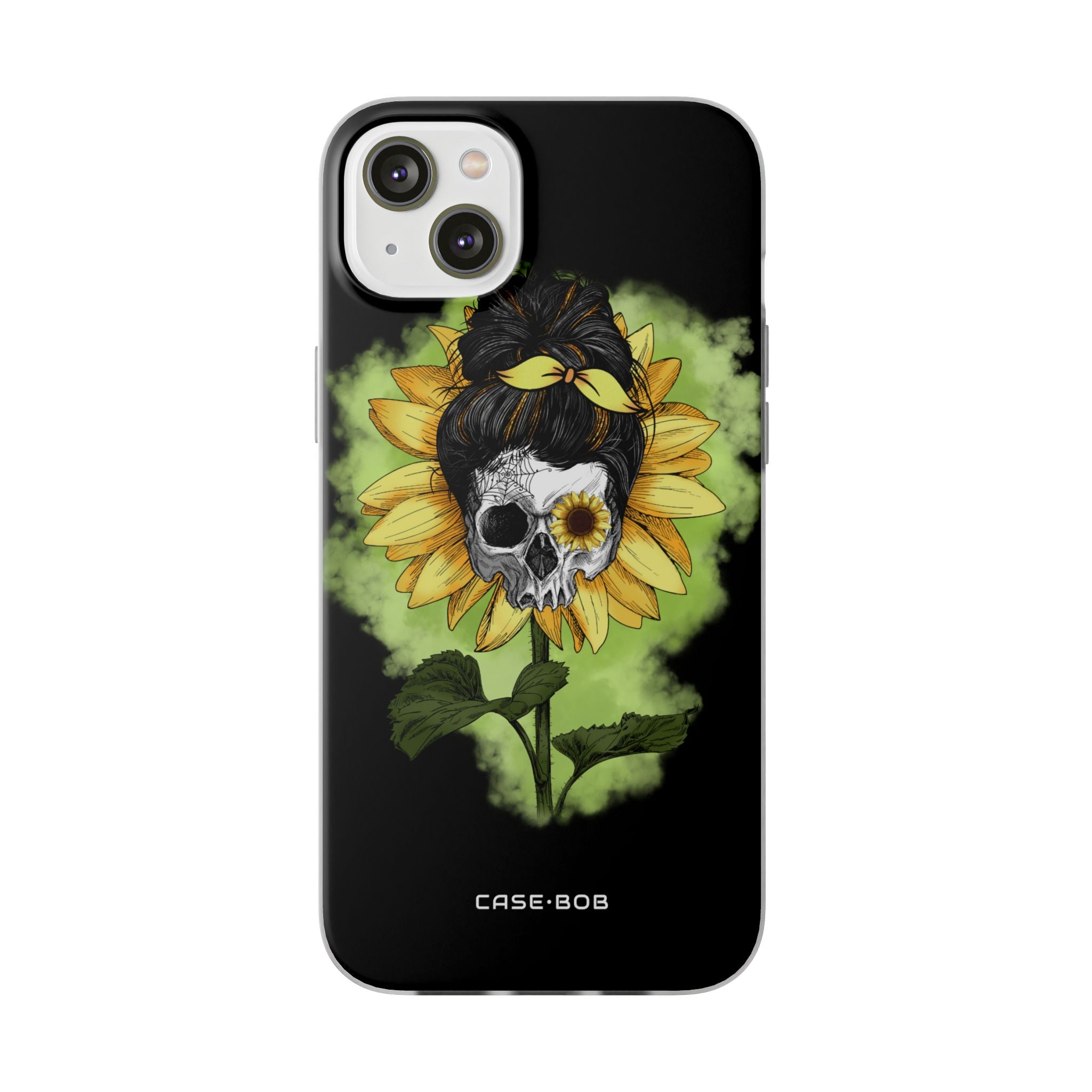 Sunflower Skull iPhone 14 Plus Case - Soft