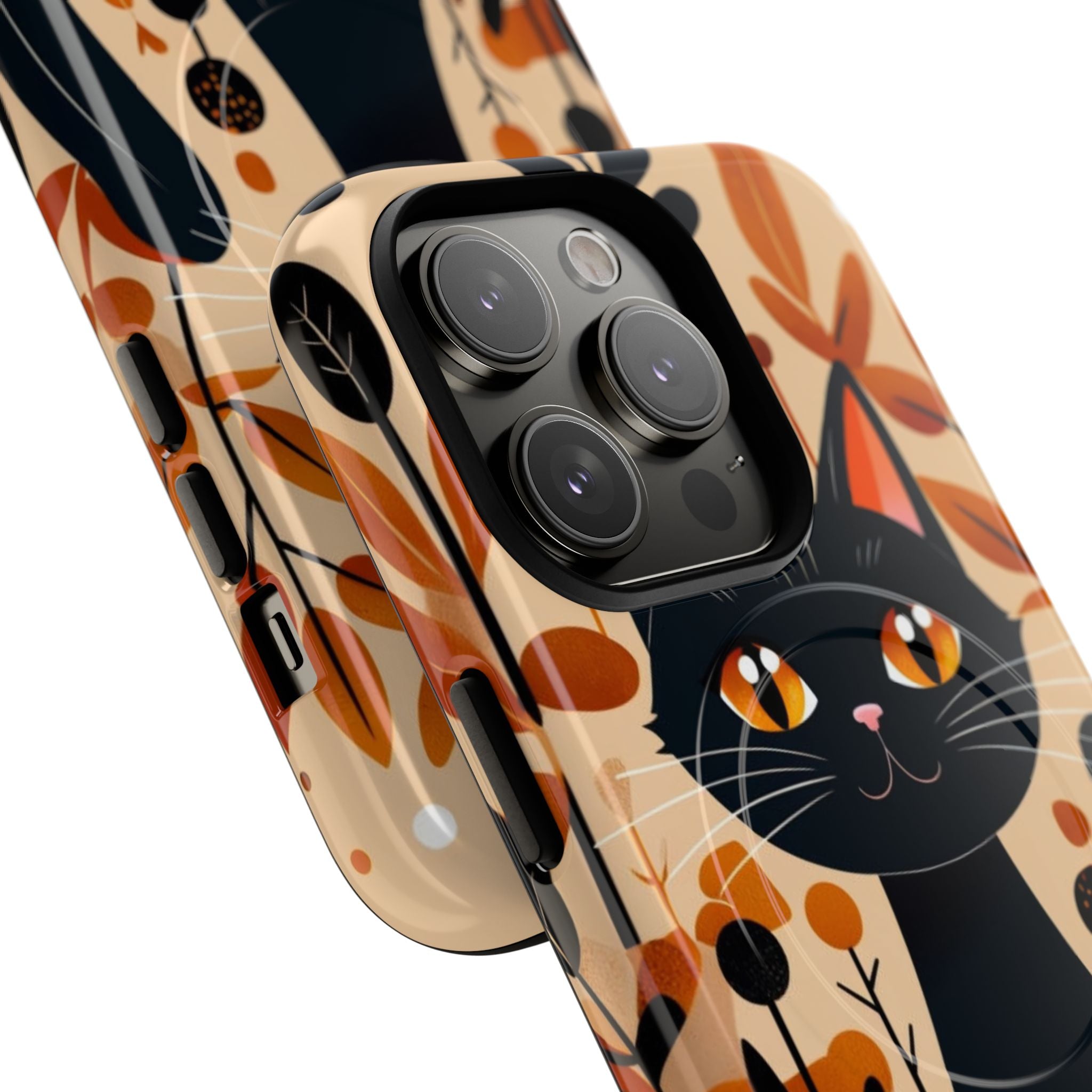 Black Cat Glow iPhone 14 Pro Case - Tough+