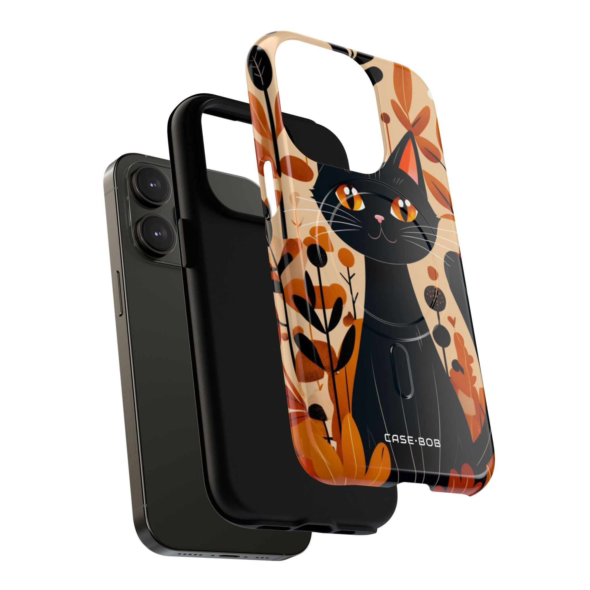 Black Cat Glow iPhone 14 Pro Case - Tough+