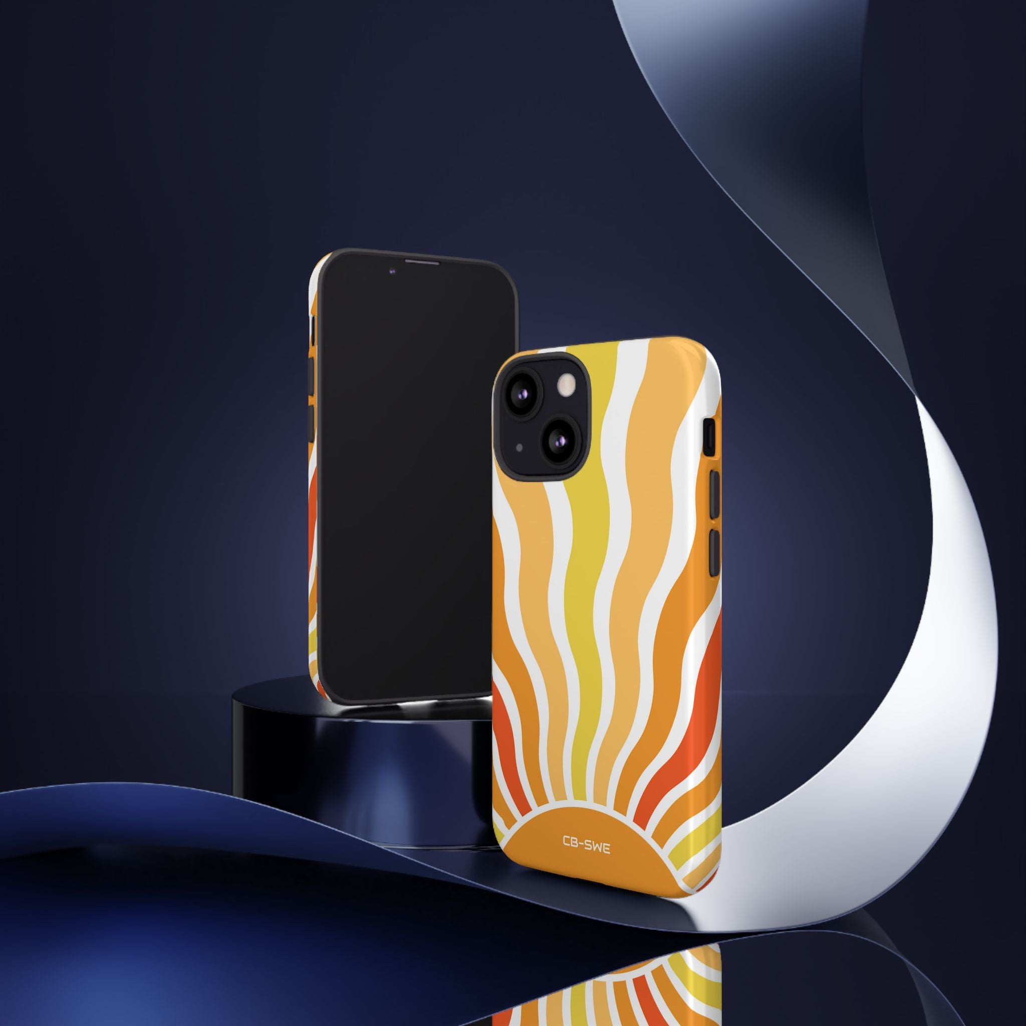 Retro Sunshine Waves - iPhone Case