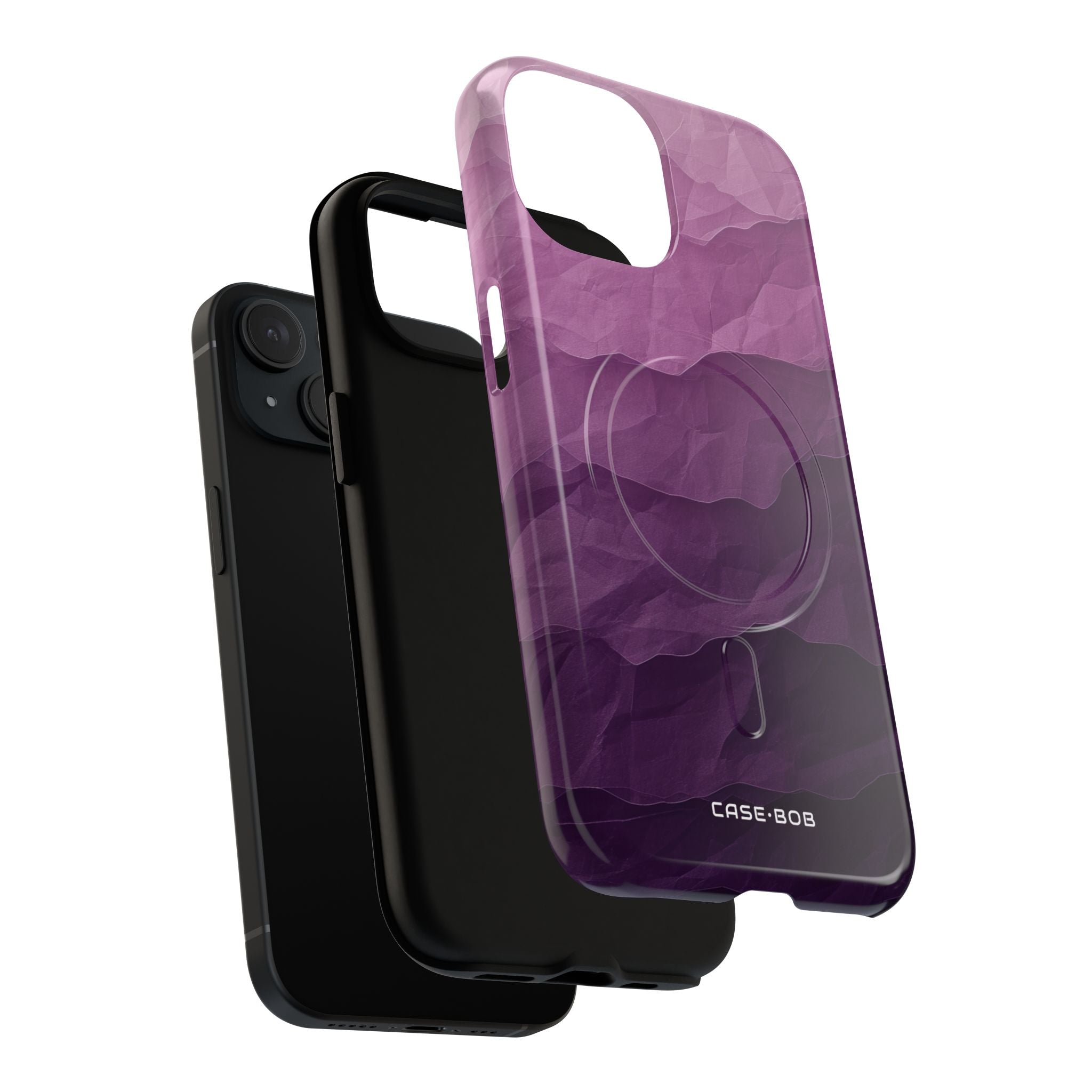 Purple Wave Layers iPhone 15 Case - Tough+