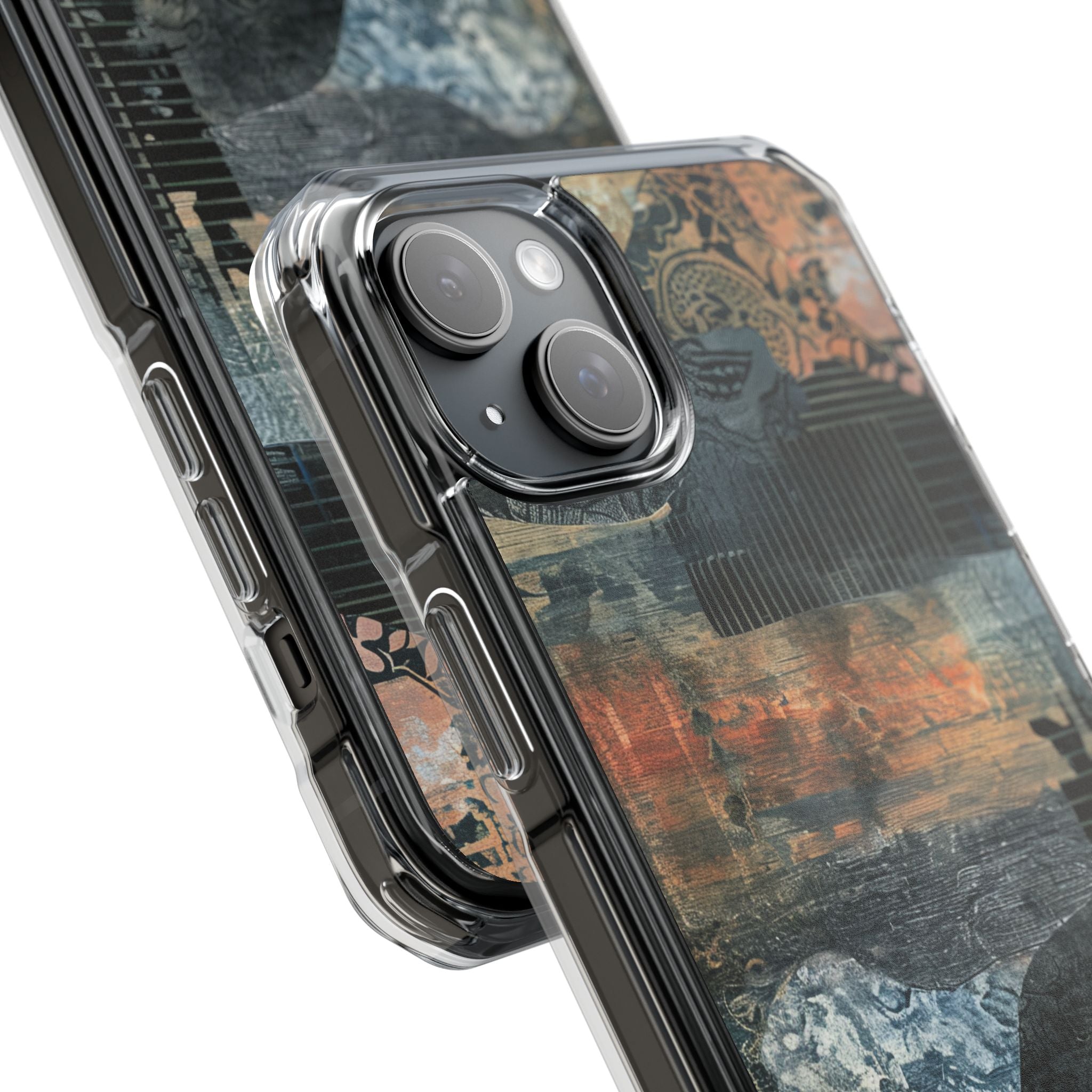 Rust Bloom Tangle iPhone 15 - Impact Clear+