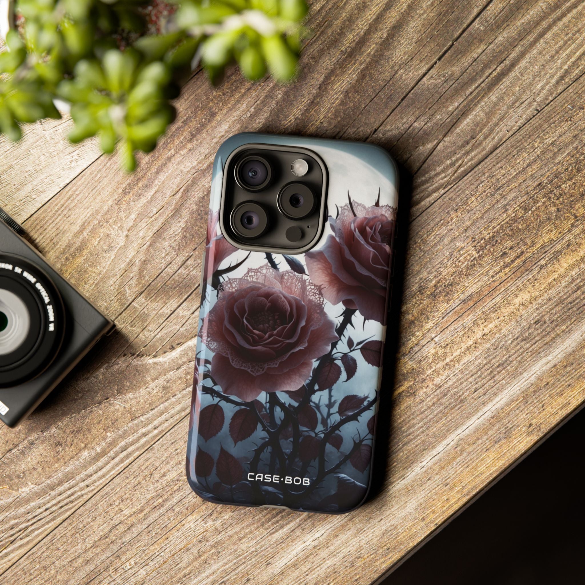 Luminous Rose Thorns iPhone 15 Pro Case - Tough