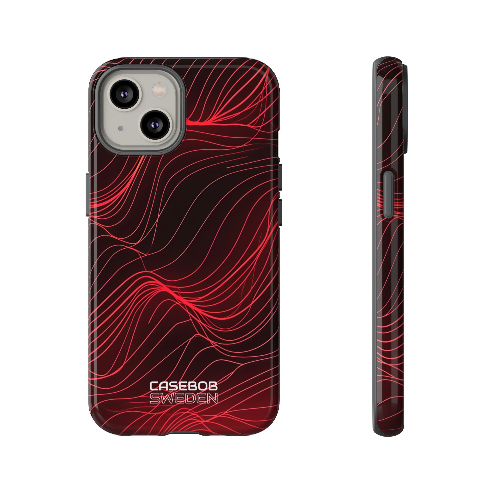 Crimson Waveform Flow iPhone 14 - Tough