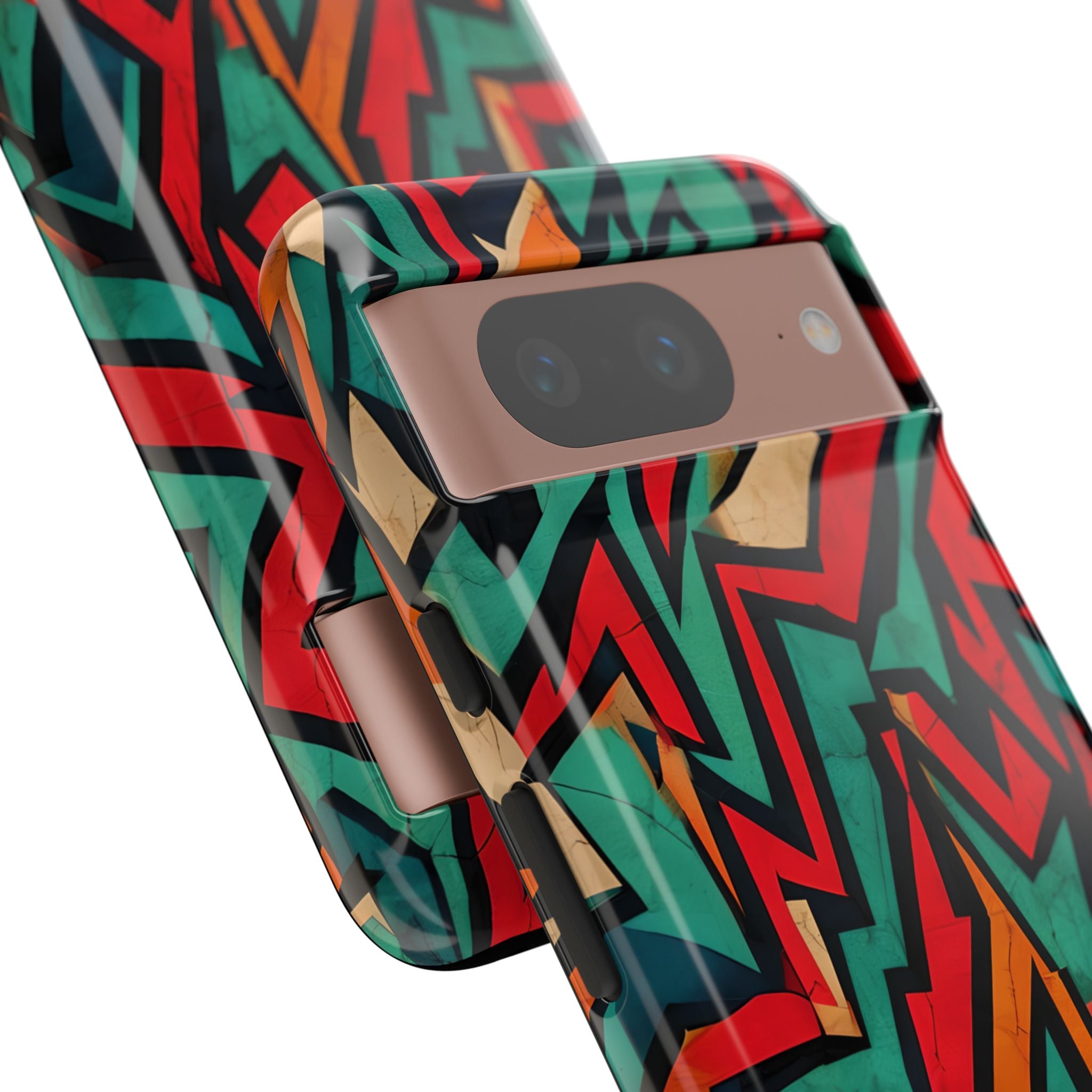 Crimson Zigzag Google Pixel 8 Case - Tough