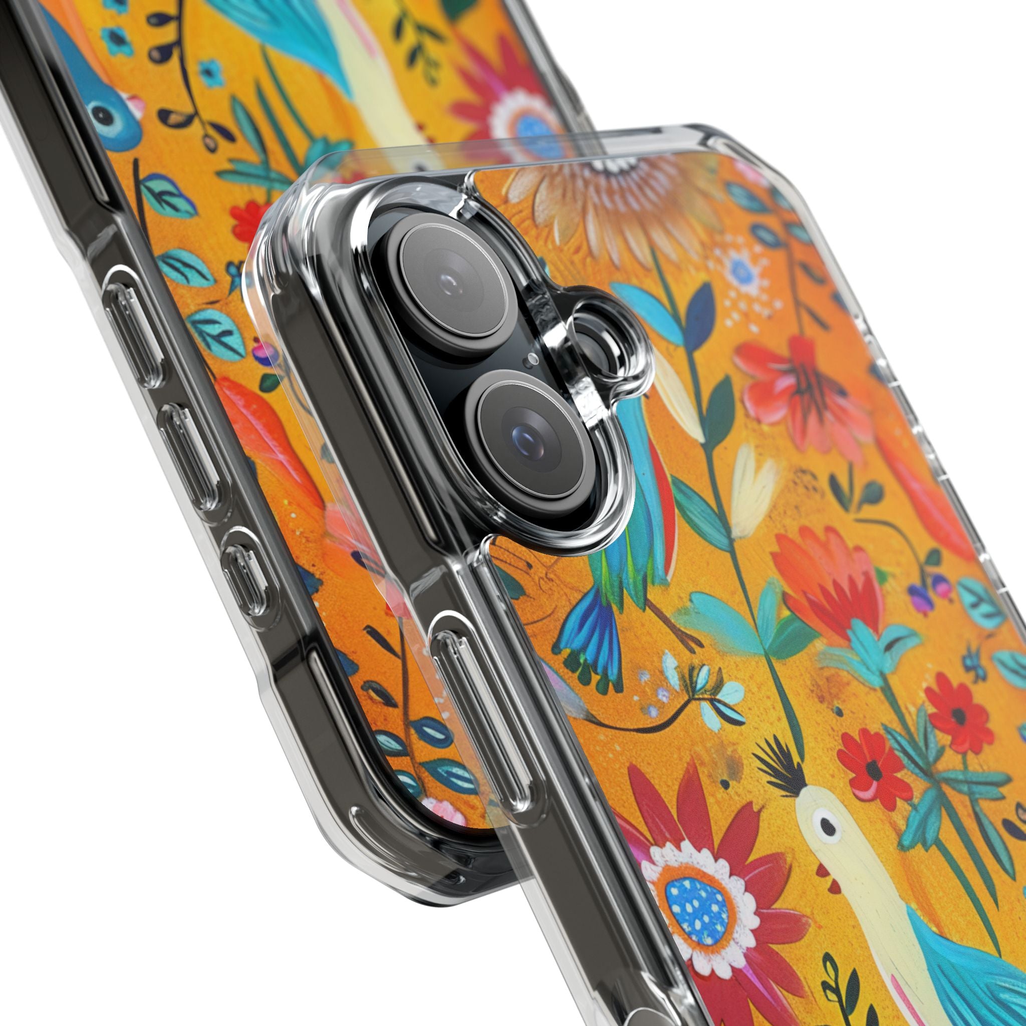 Whimsical Birds Garden iPhone 16 - Impact Clear+