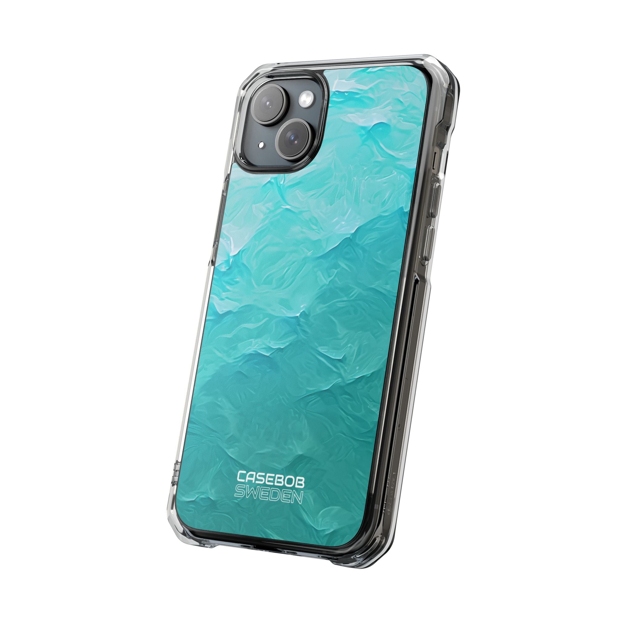 Soothing Aqua Currents iPhone 15 - Impact Clear+