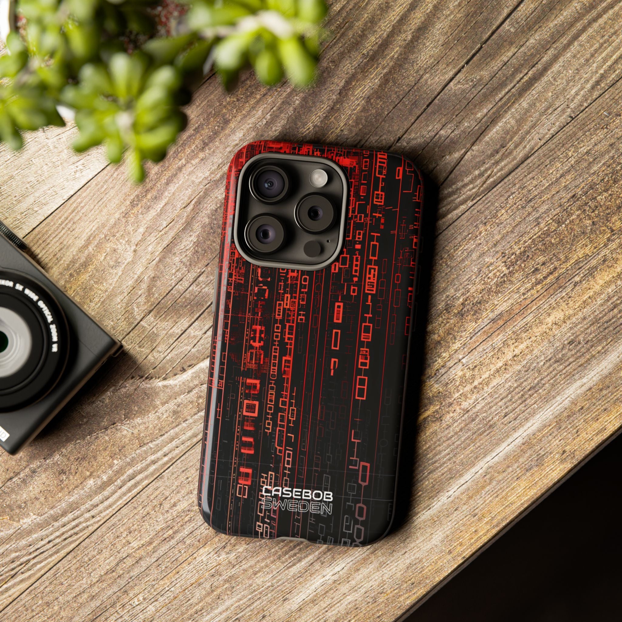 Neon Circuit Dreams iPhone 15 - Resistente