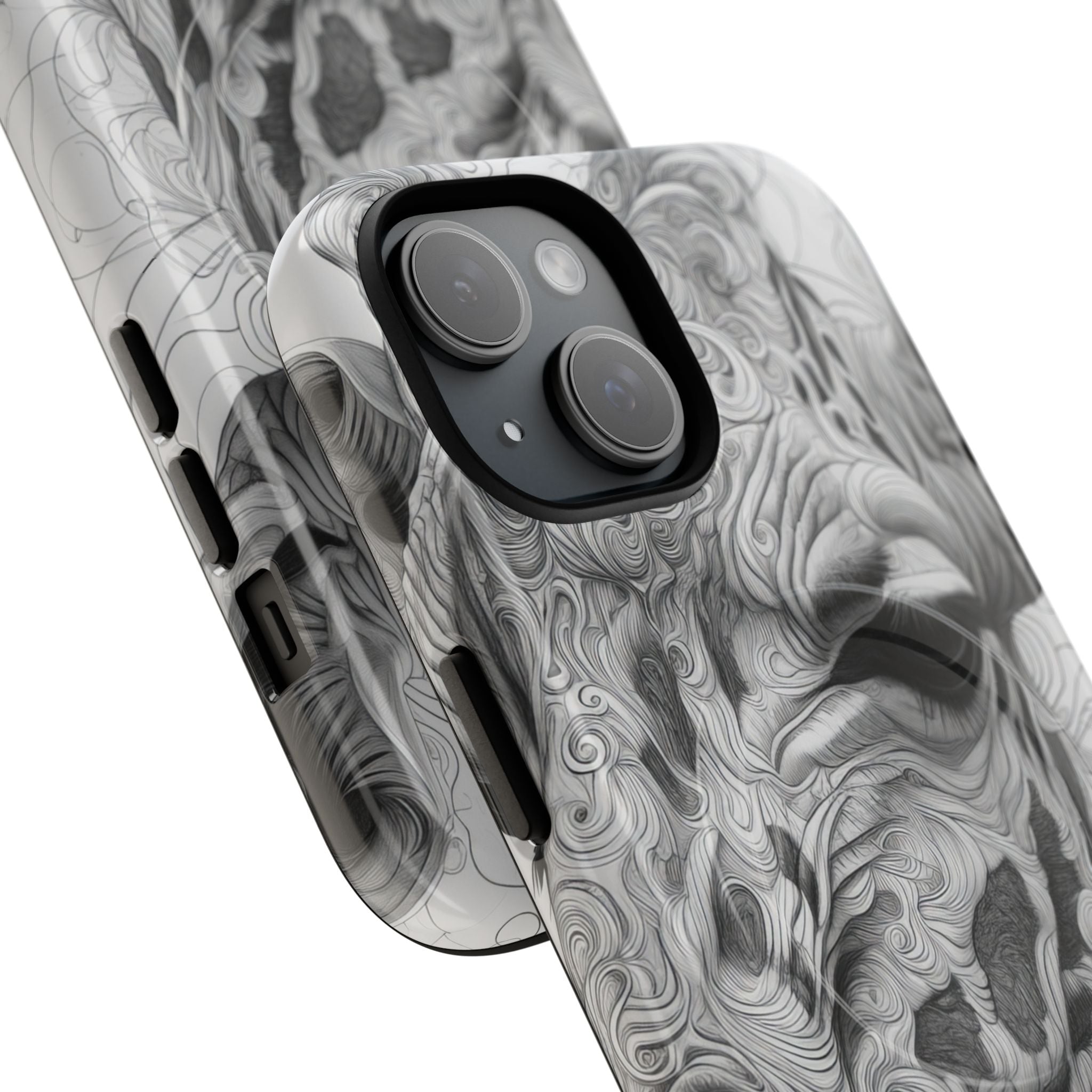 Swirling Giraffe Art iPhone 15 - Tough+