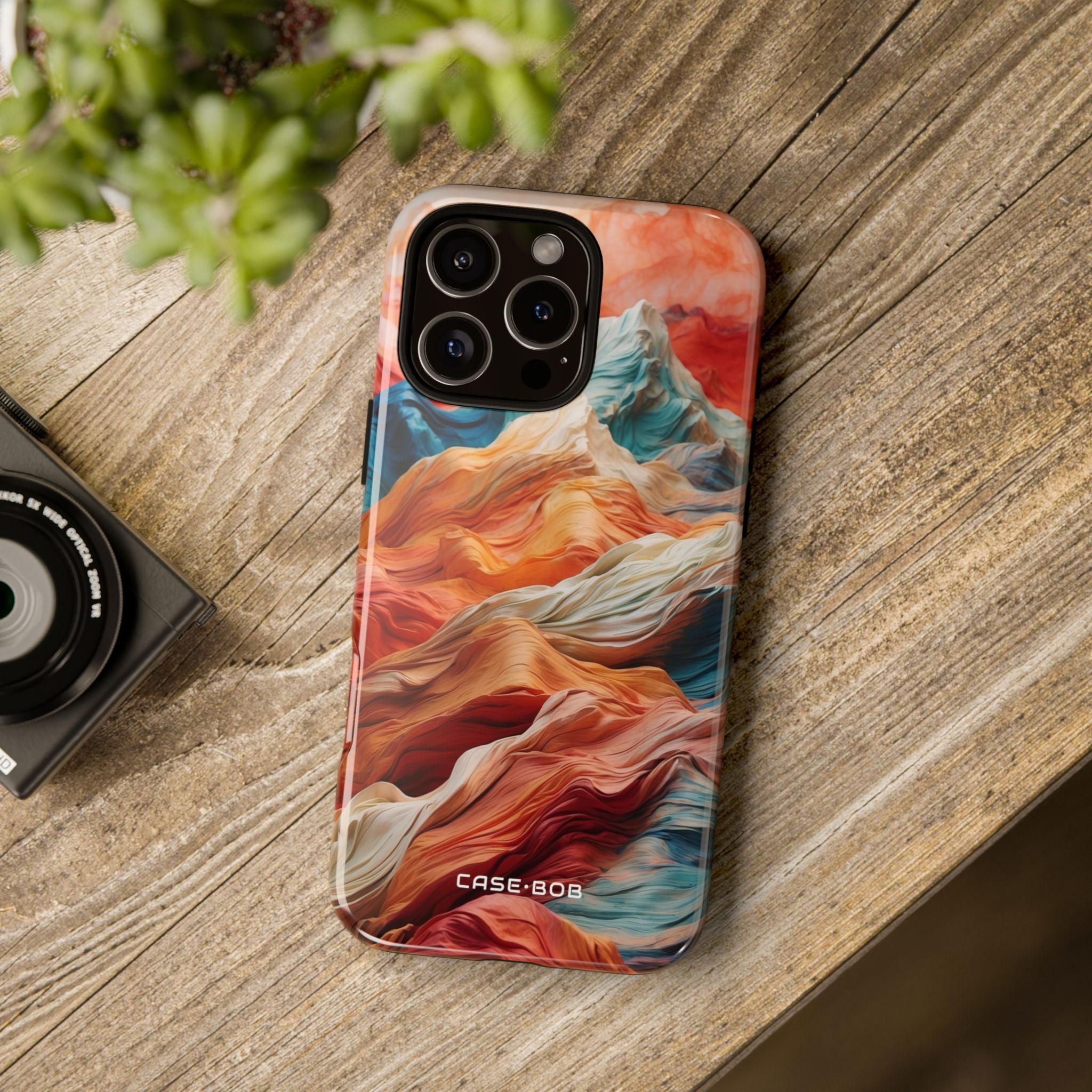 Fabric Peaks Cream iPhone 16 Pro Max Case - Tough