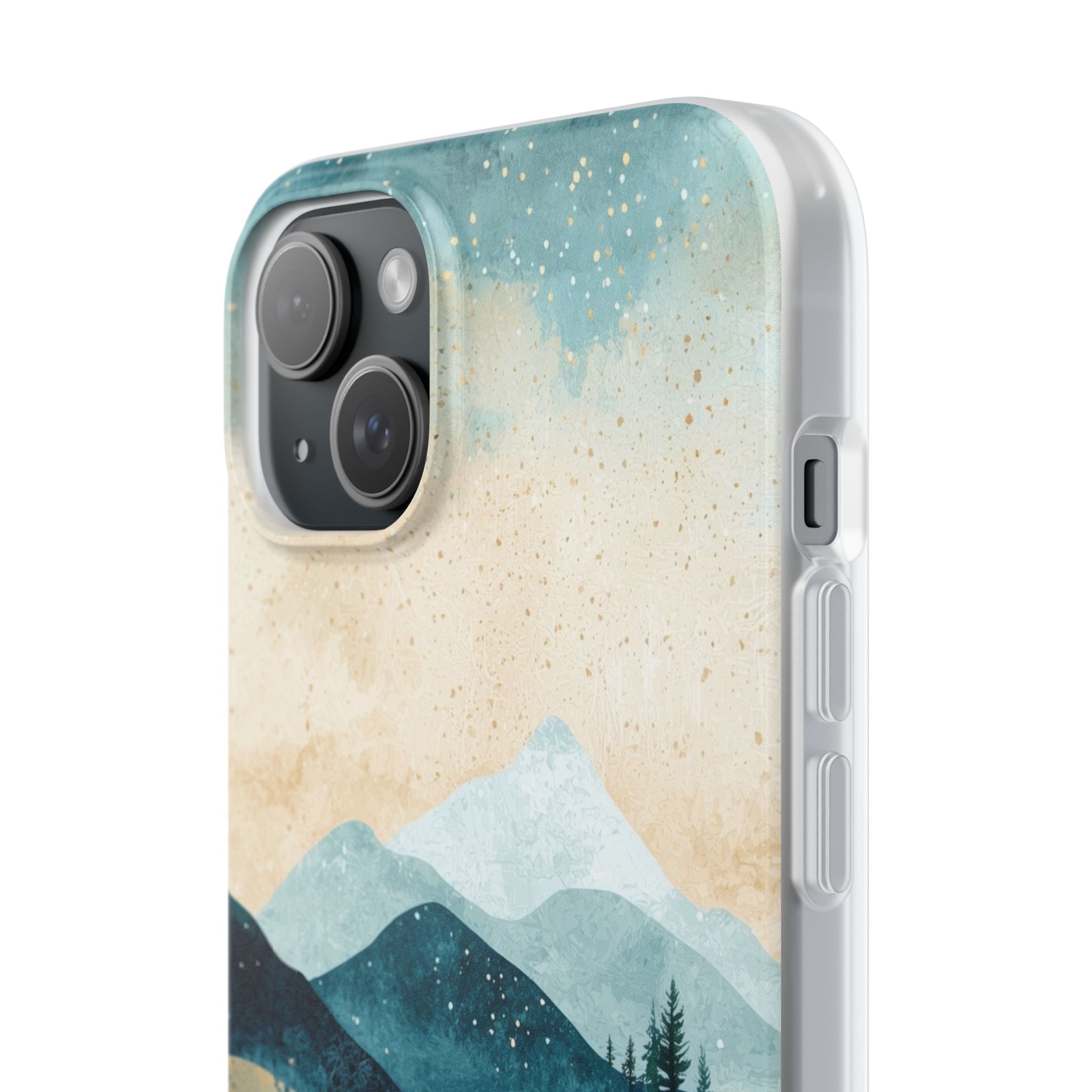Moonlit Mountains iPhone 15 Plus Case - Soft