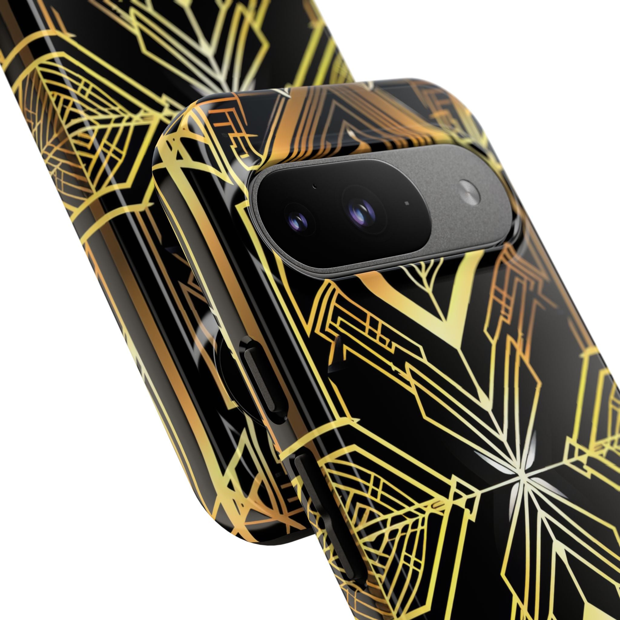 Golden Geometric Symphony Google Pixel 9 - Tough