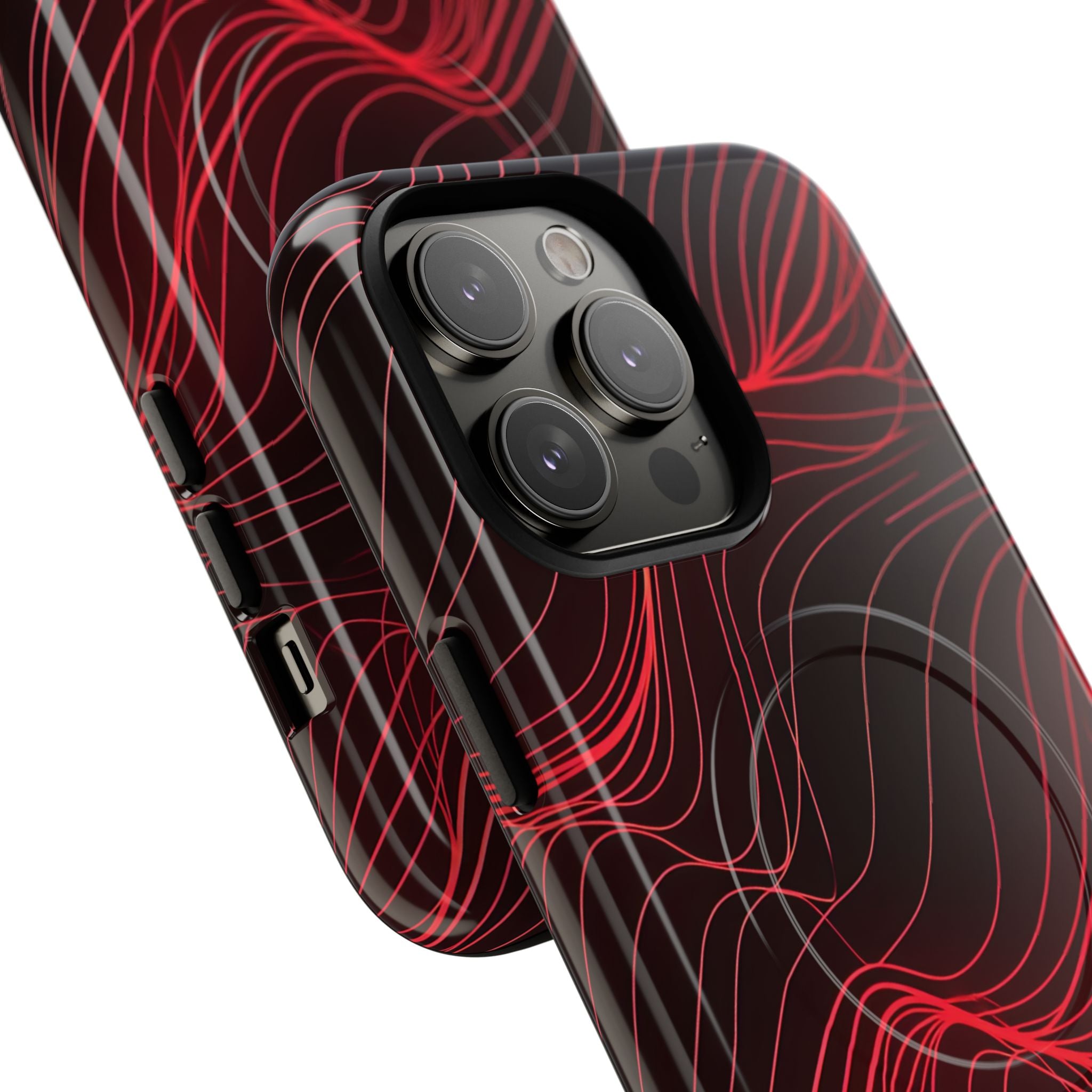 Crimson Waveform Flow iPhone 14 - Tough+