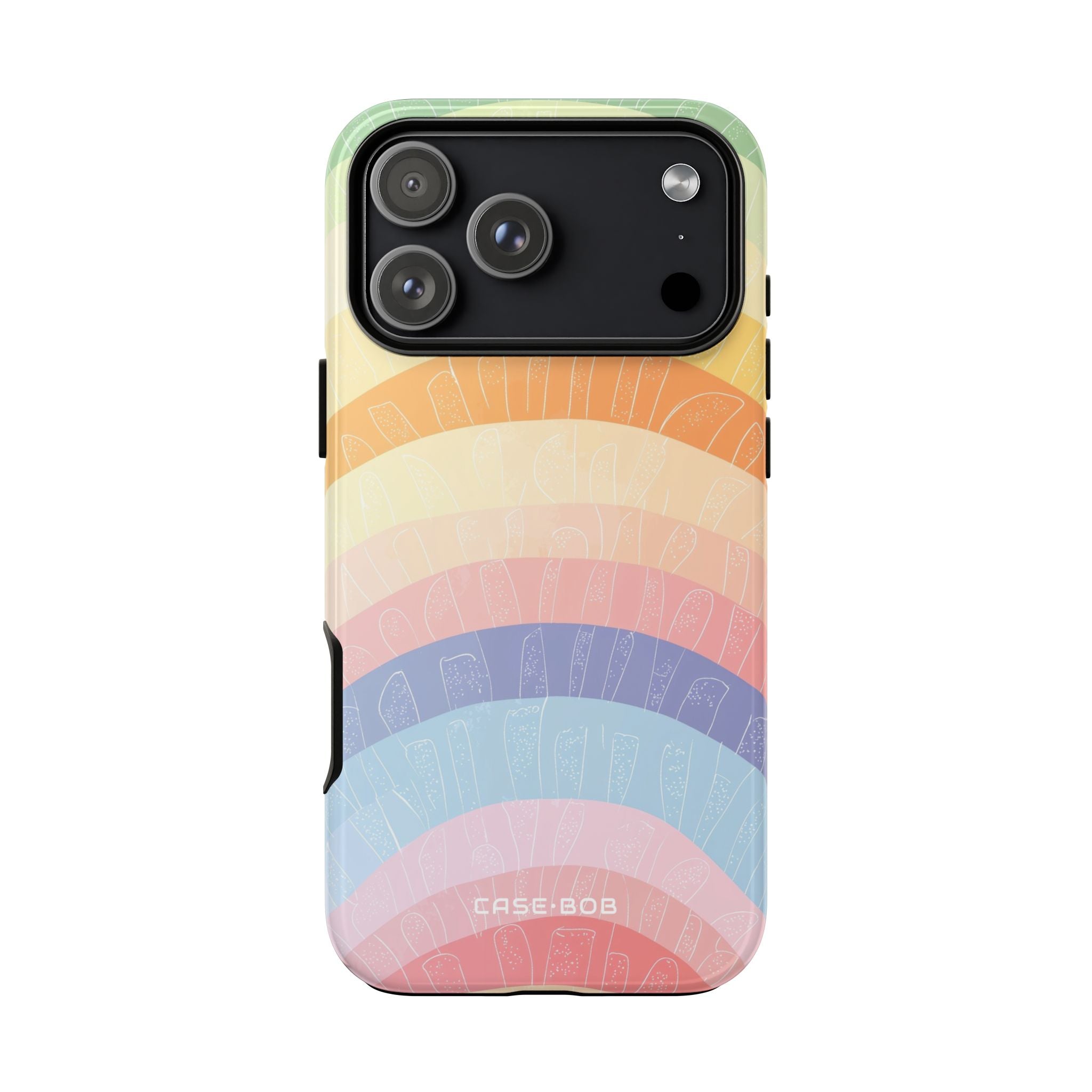 Pastel Rainbow Bands iPhone 17 Pro Max Case - Tough